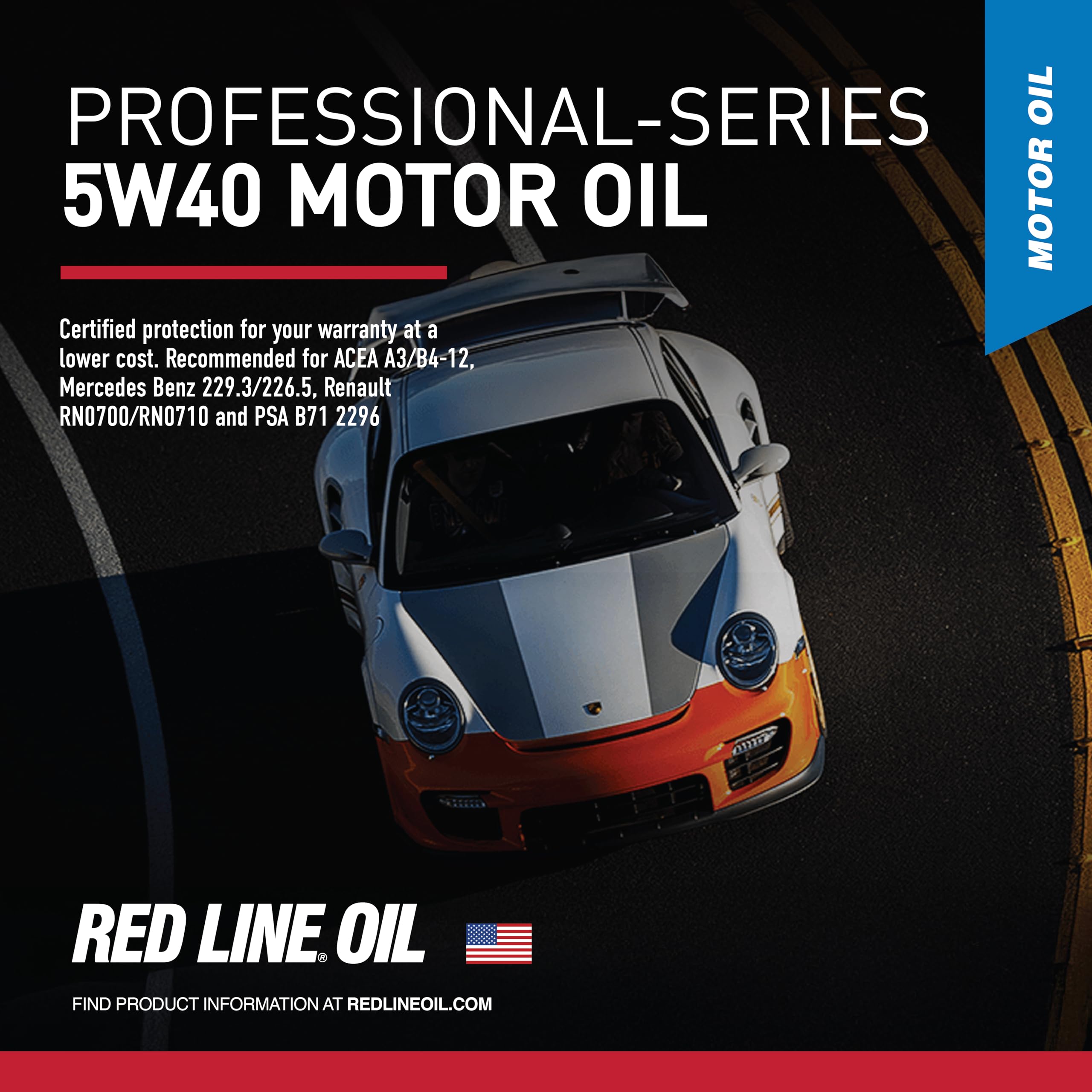 Professional Series Red Line 12904 5W40 Euro Motor Oil - 1 Quart