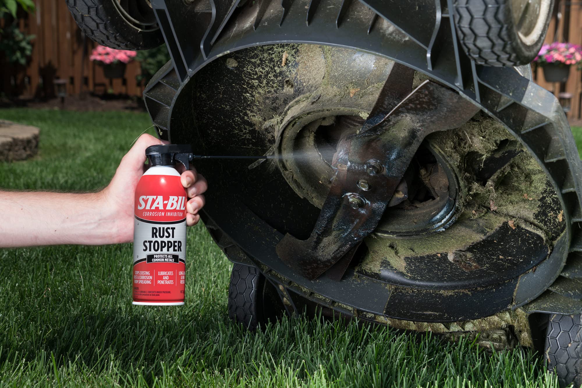 Rust Stopper STA-BIL - Anti-Corrosion Spray and Antirust Lubricant - Prevents Car Rust, Protects Battery Terminals, Stops Existing Rust, Rust Preventative Coating - 13 Oz (22003)