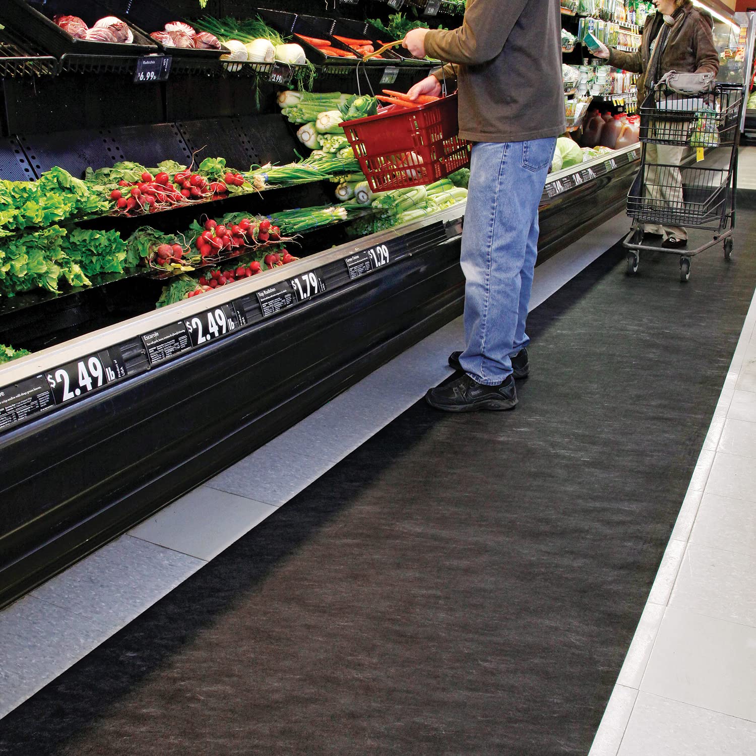 Adhesive-Backed PIG Floor Mat | Grippy Entrance Mat | Ultra-Duty | 3' W x 50' L | Black | GRP36201-BK
