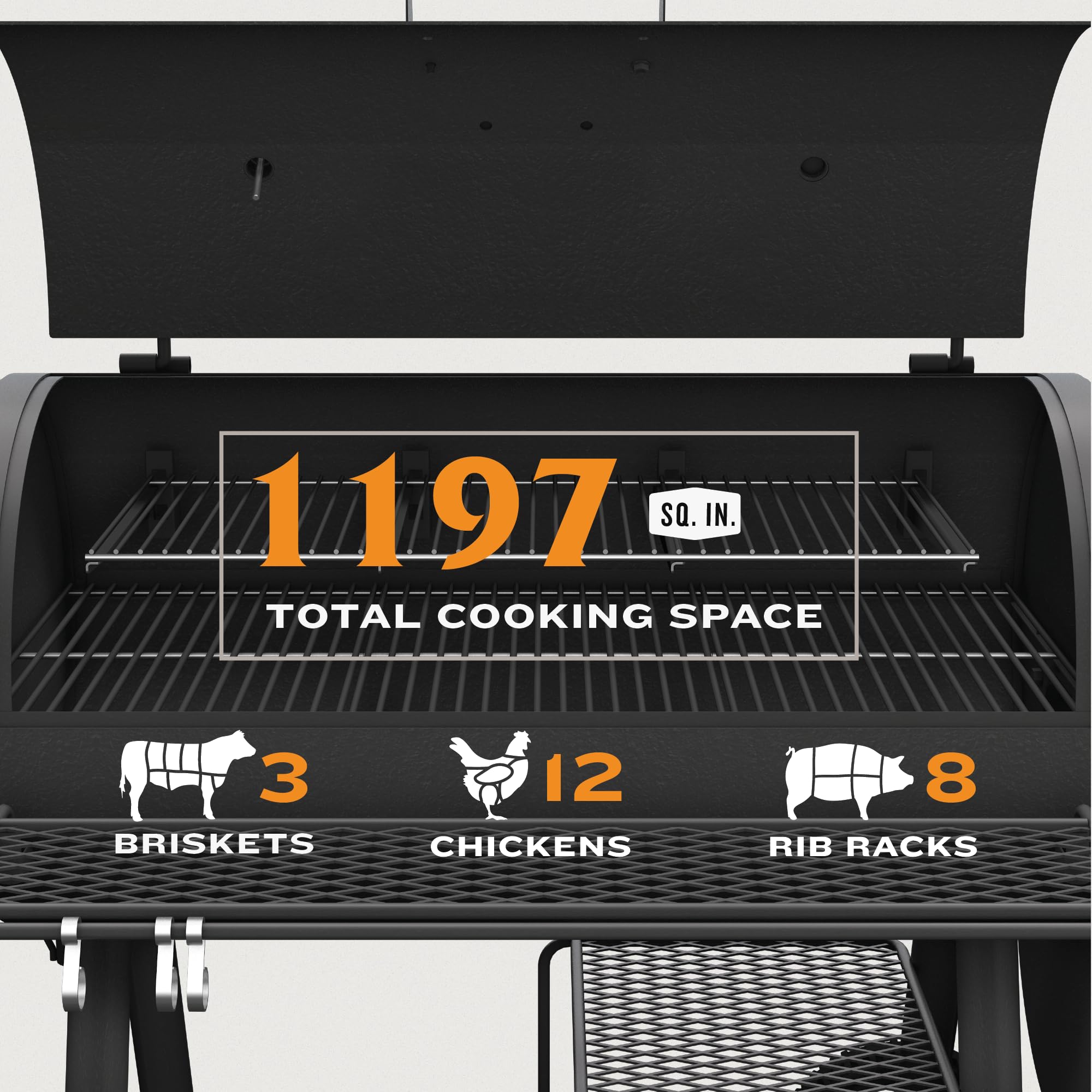 Oklahoma Joe's Reverse Flow Highland Offset Smoker and Grill - 24203003