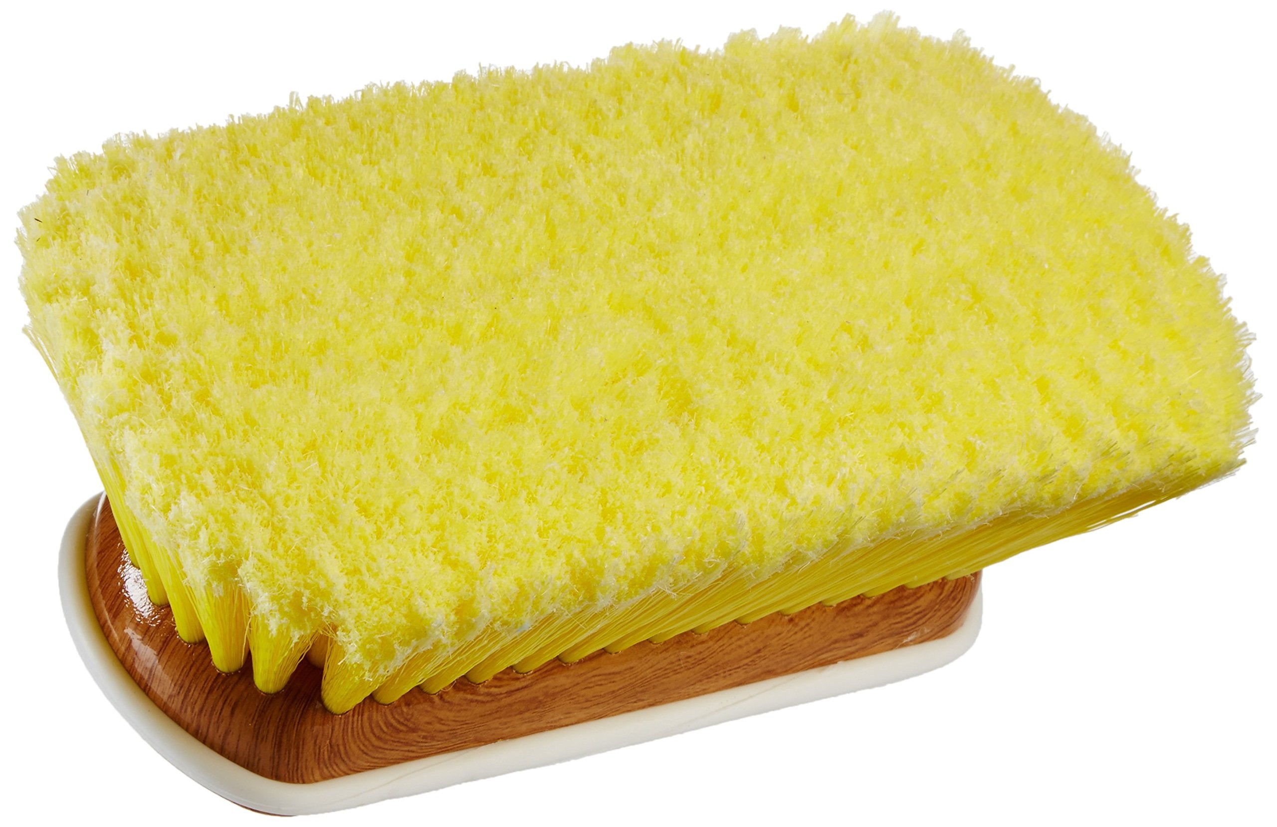 8" STAR BRITE Premium Cleaning Brush - Synthetic Wood Block with High-Density Star Prene Fibers for Smooth & Painted Surfaces - Fits Star brite Extend-A-Brush Handles - Soft Bristle, Yellow (040170)