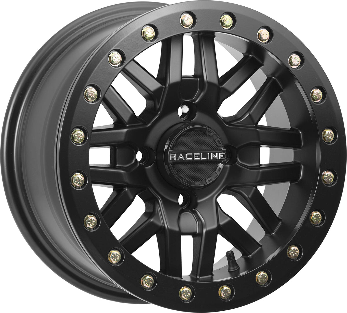 Raceline 15X7, Black 4/156, 5+2 Ryno Bead Lock Wheel