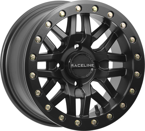 Raceline 15X7, Black 4/156, 5+2 Ryno Bead Lock Wheel