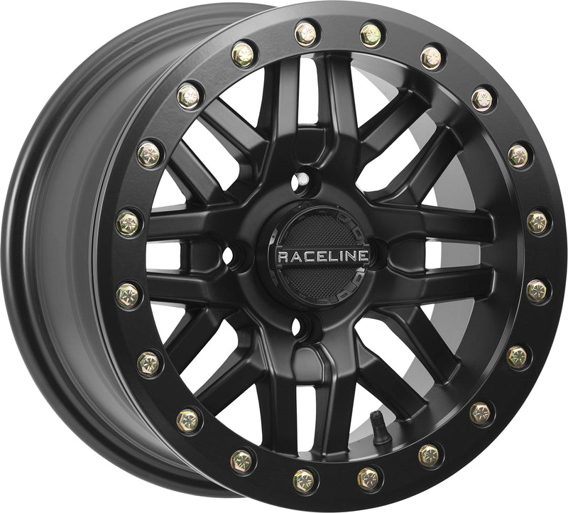 Raceline 15X7, Black 4/156, 5+2 Ryno Bead Lock Wheel
