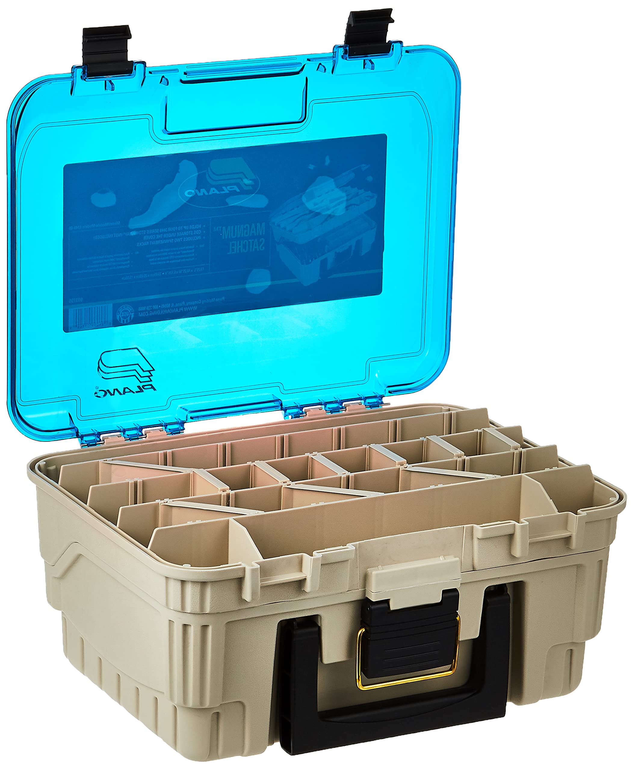 Plano Two Level Magnum 1349-00 Tackle Box, Sandstone/Blue, One Size