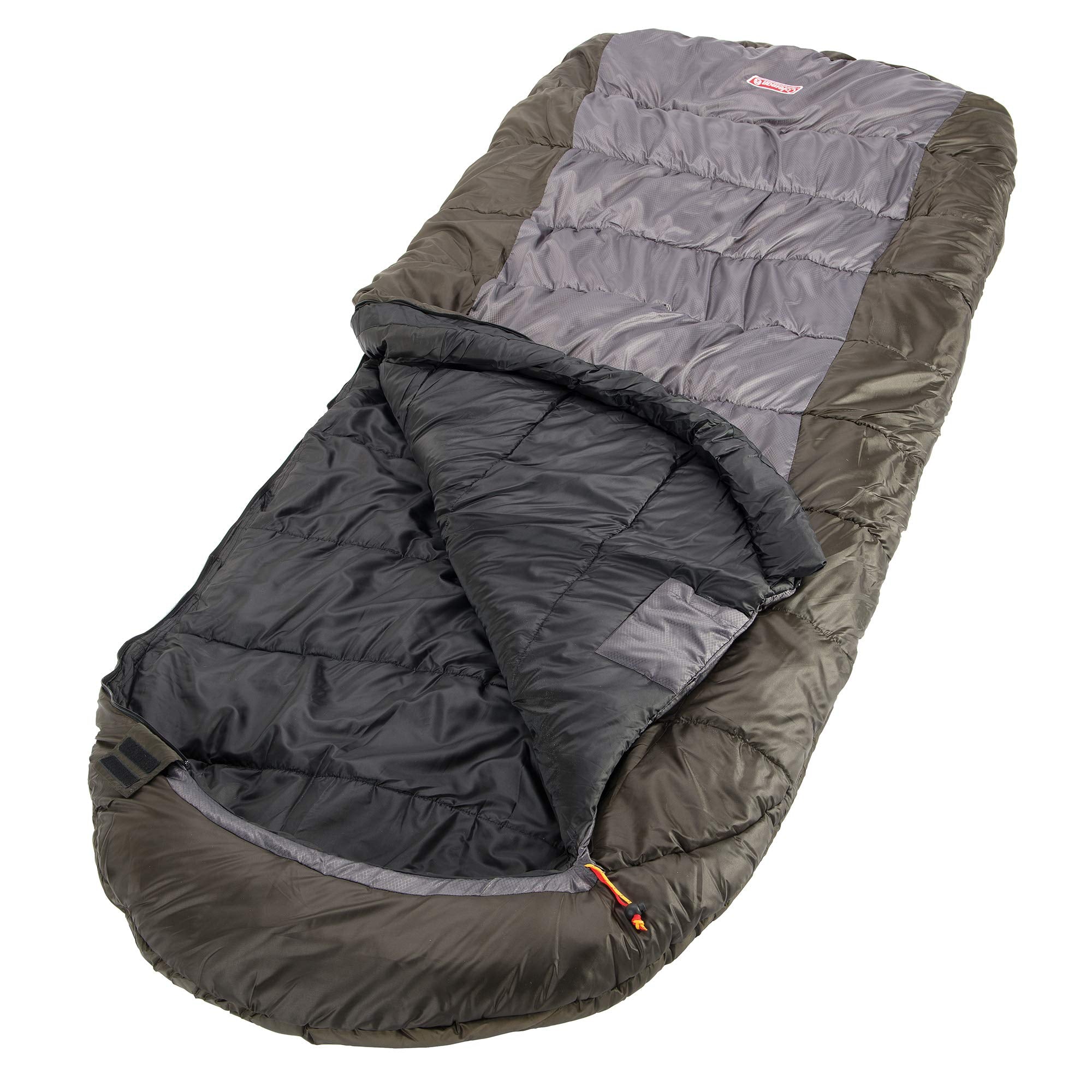 Coleman Big & Tall Basin 15°F Sleeping Bag, Cold Weather Sleeping Bag with Snag-Free Zipper & Better Heat Retention, Machine Washable