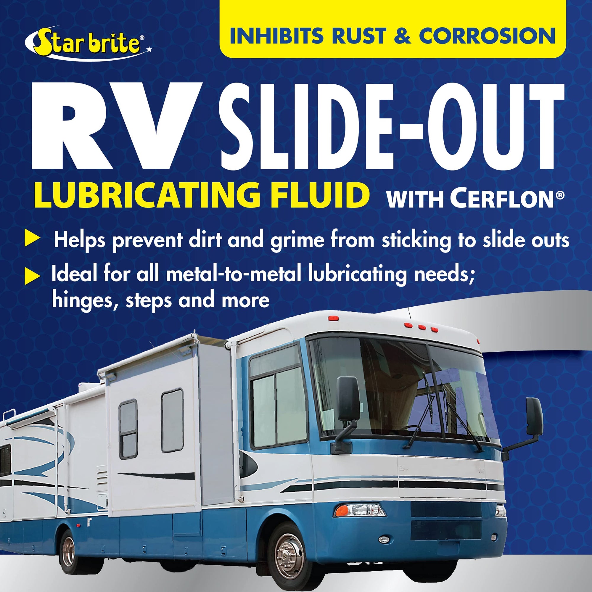 RV Slide-Out Lubricating Fluid with Cerflon - STAR BRITE Ultra-Slick, Deep-Penetrating, Corrosion Preventive Spray for RV Slide Outs (078212)