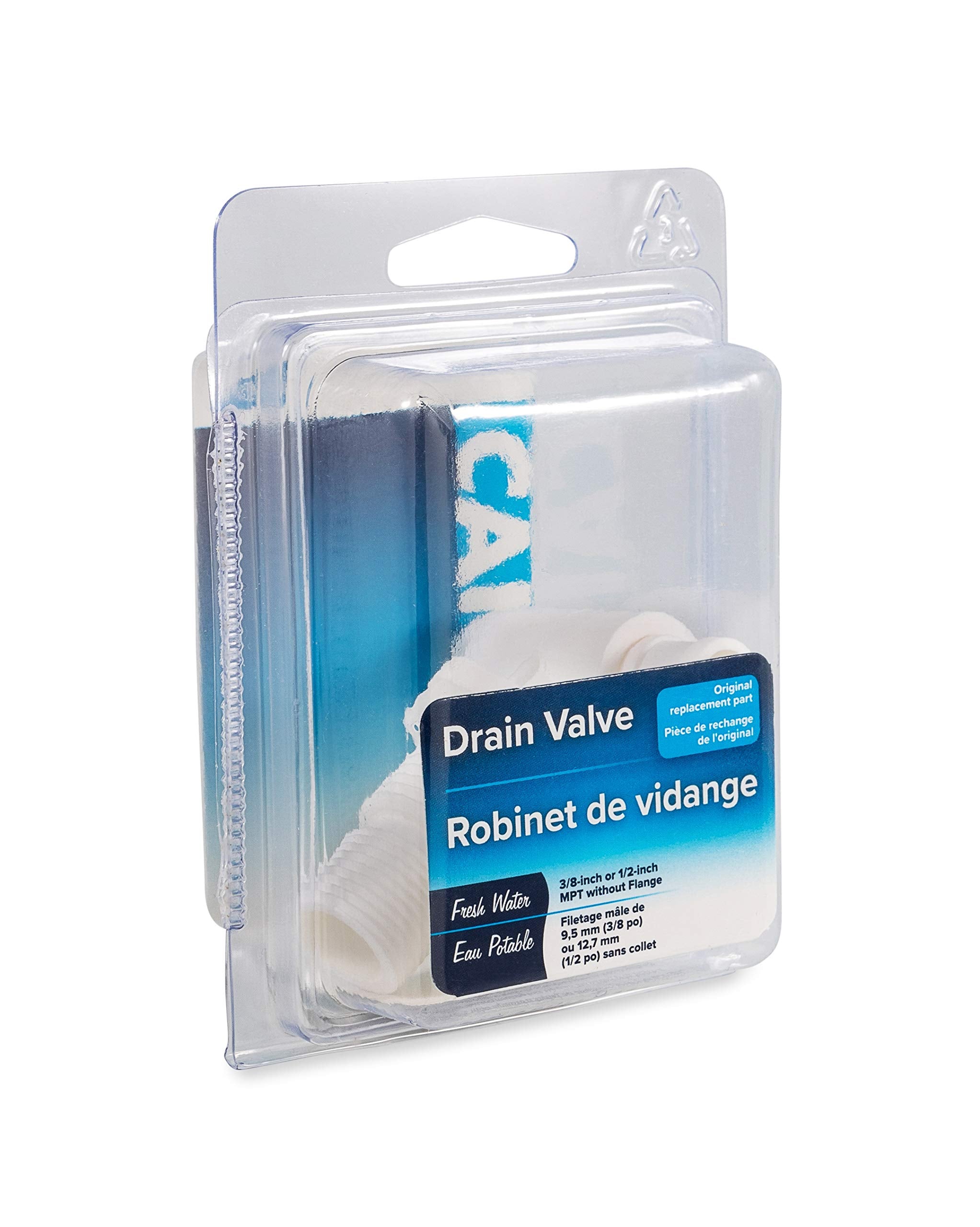 Drain Valve Camco 22243 - 3/8" or 1/2" Male NPT