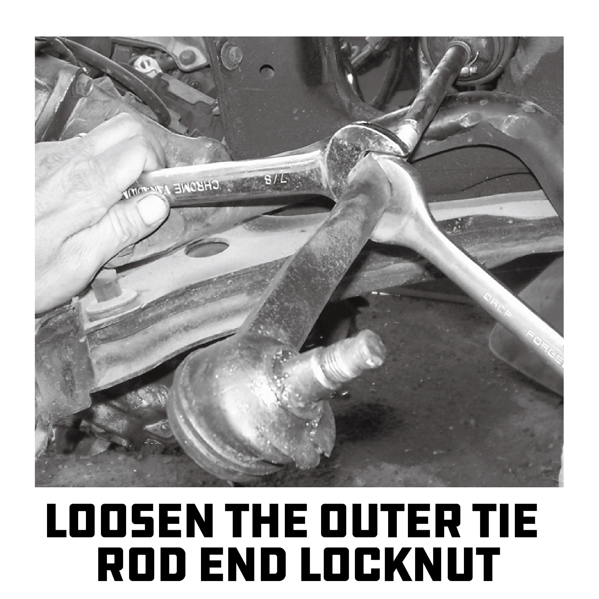 Powerbuilt Tie Rod Inner Tool Kit, Removal and Installation Mechanic Set with Crowfoot Adapters, Domestic and Import, Vehicles, Trucks, SUVs - 641440