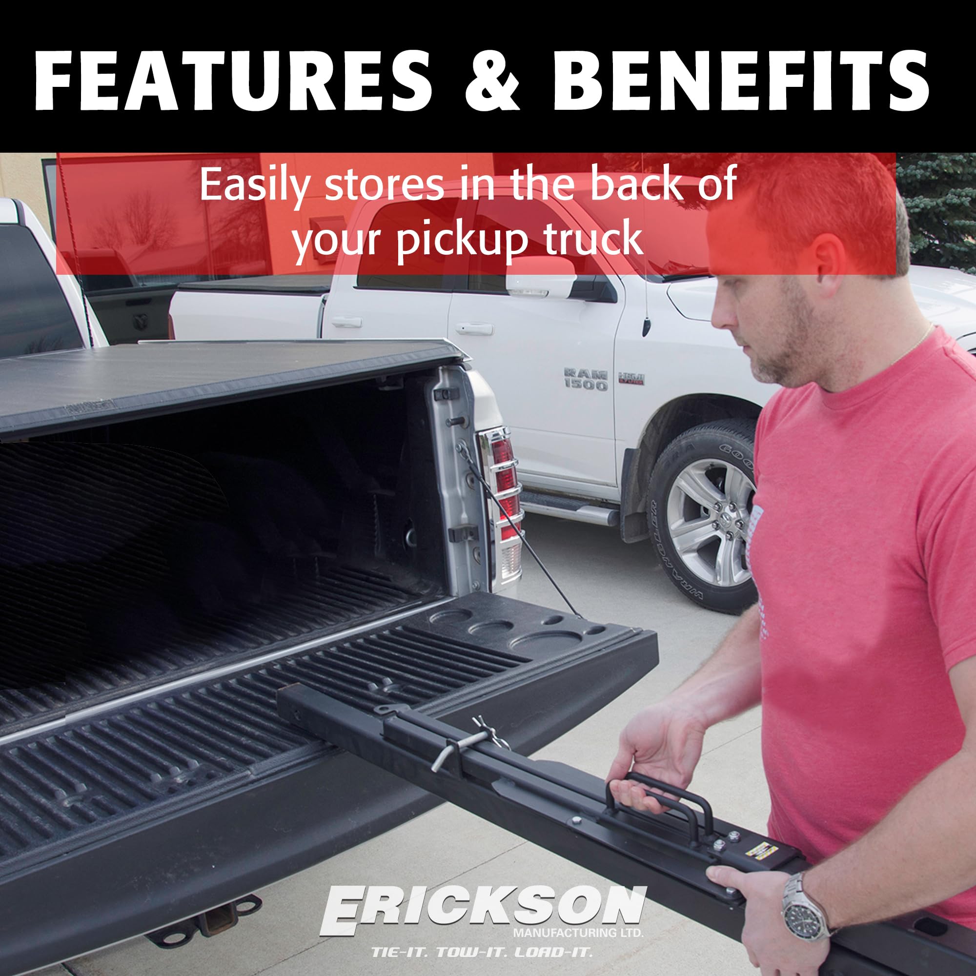 Pick-Up bed Extender Erickson 07600 (Big Bed Senior, 400 lb. rated)