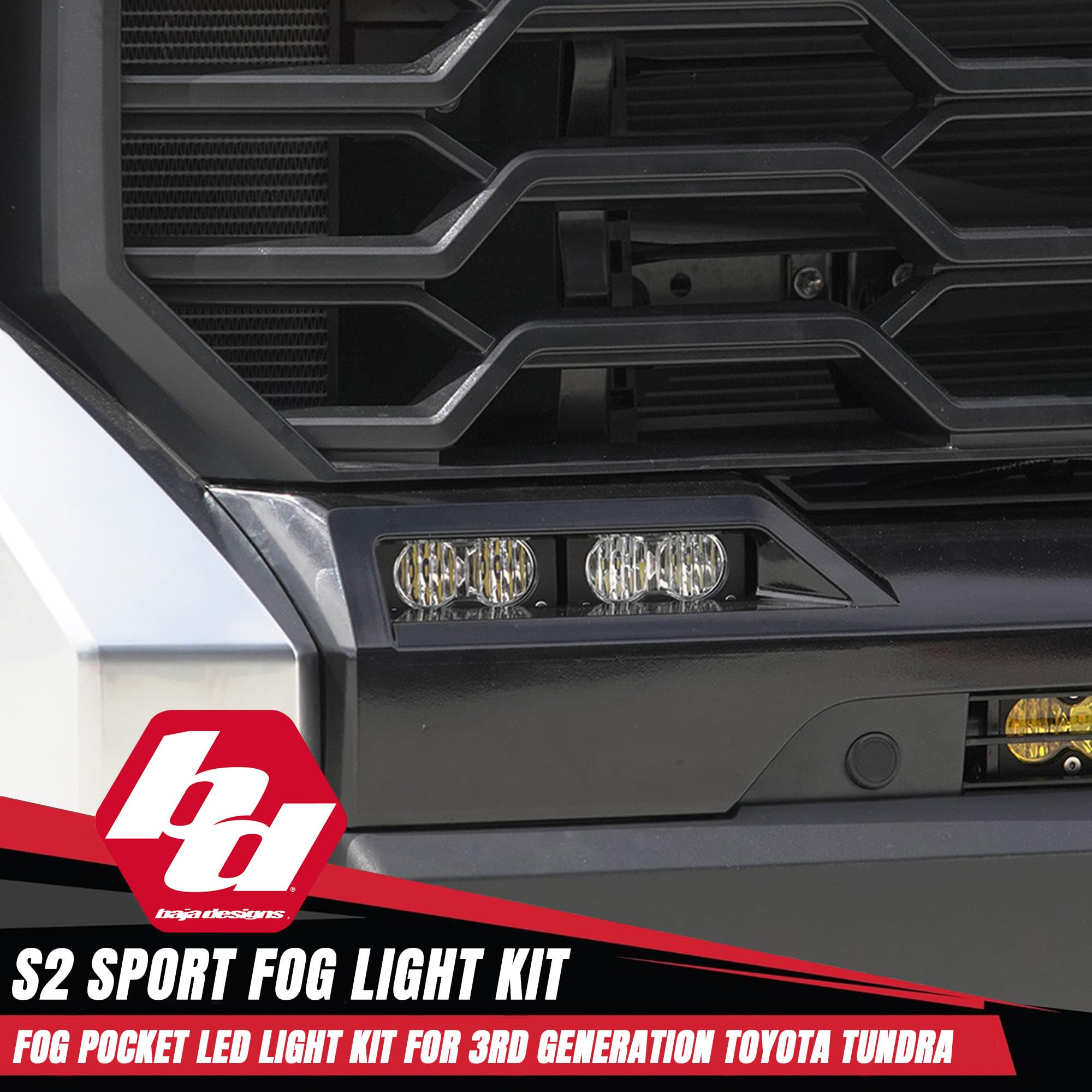 Baja Designs S2 Dual Sport LED Fog Pocket Light Kit for Toyota Tundra Truck - 4 PCS LED