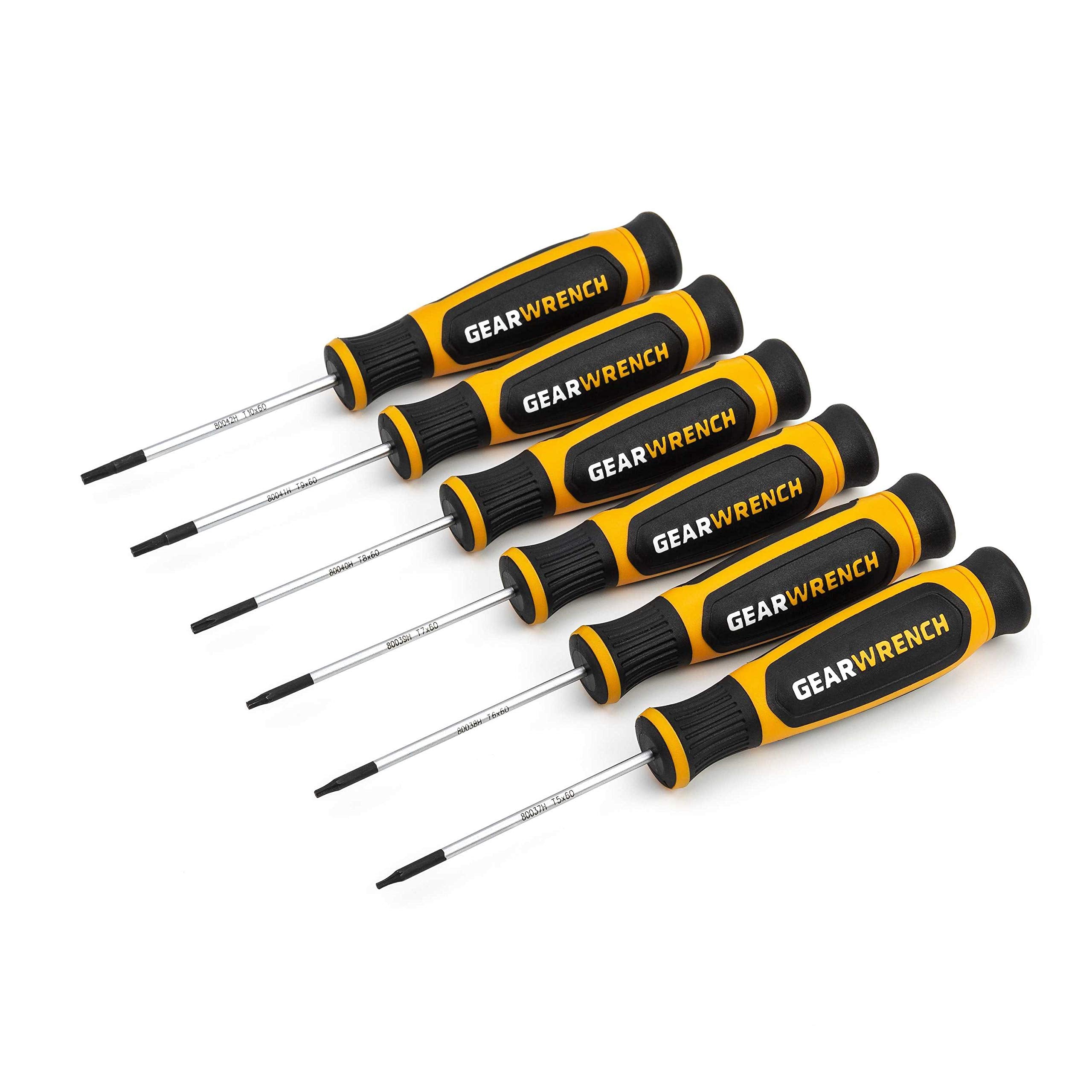 6 Pc. GEARWRENCH Torx Mini Dual Material Screwdriver Set - 80056H