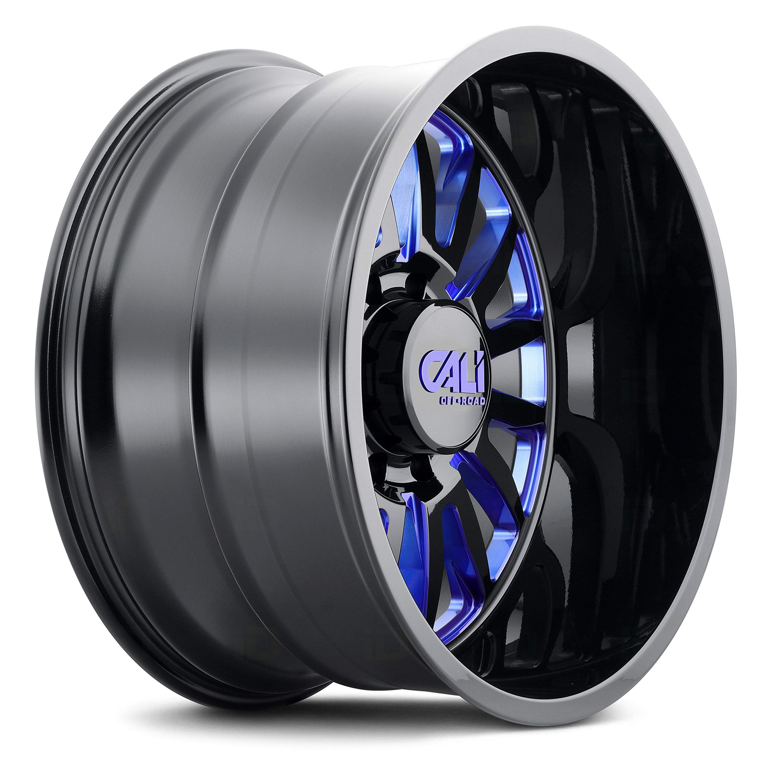 9110-24470BTB CALI OFF-ROAD Summit 9110 Gloss Black/Blue Milled Spokes 24X14 8-170 -76mm 125.2mm
