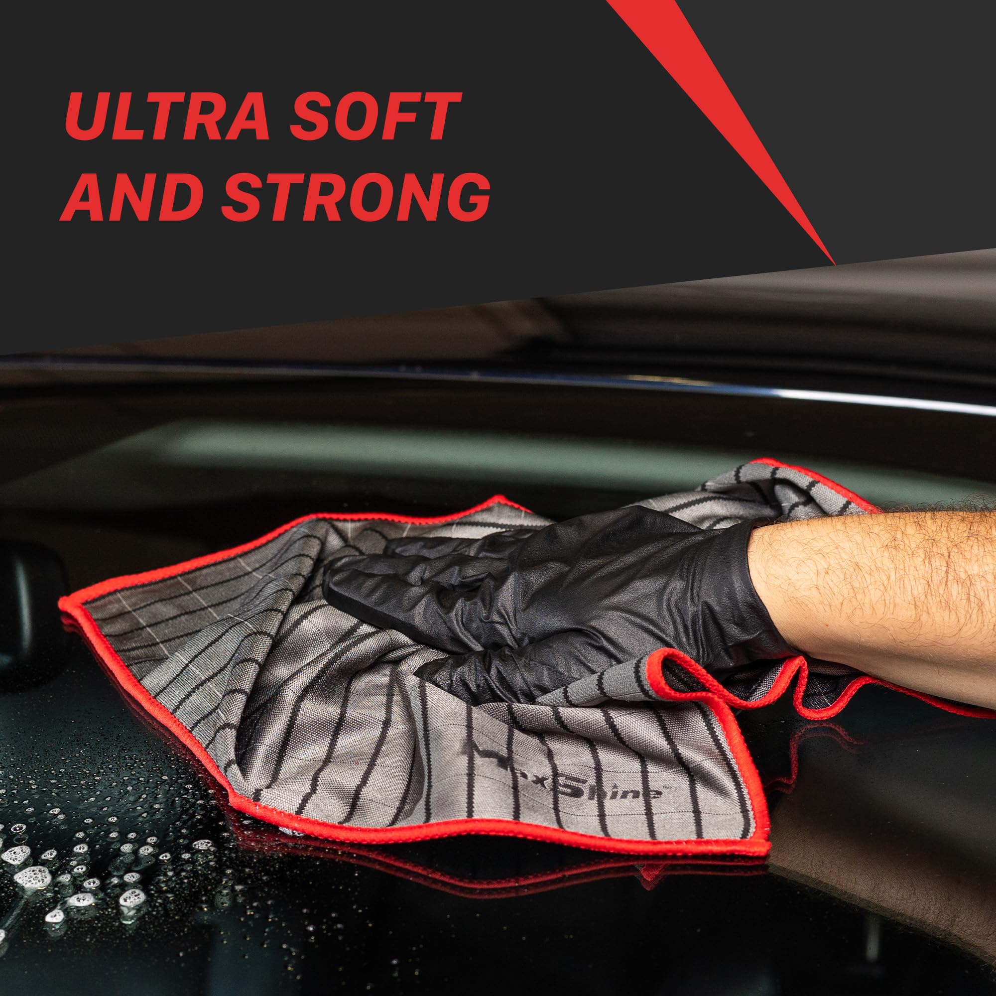 16" x 16" Maxshine Universal Carbon Fiber Towels (360GSM) – Ultra-Durable, Premium Soft & Long-Lasting – Perfect Microfiber Towels for Car Detailing & General Cleaning