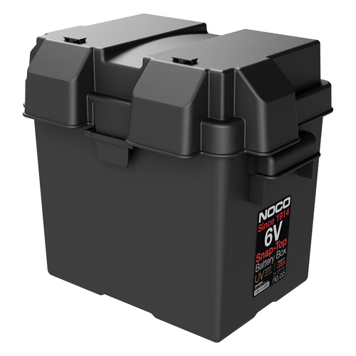HM306BKS NOCO Snap-Top Battery Box, 6V Outdoor Waterproof Battery Box for Marine, Automotive, RV, Boat, Camper and Travel Trailer Batteries