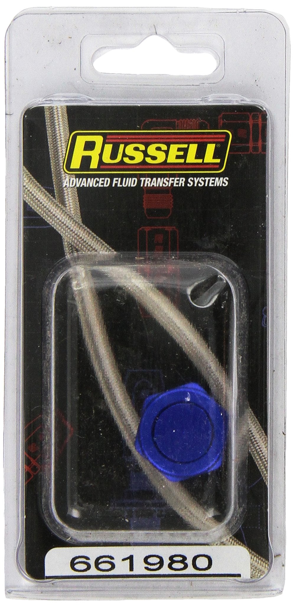 Blue Anodized Aluminum Edelbrock/Russell -10AN Flare Cap Fitting