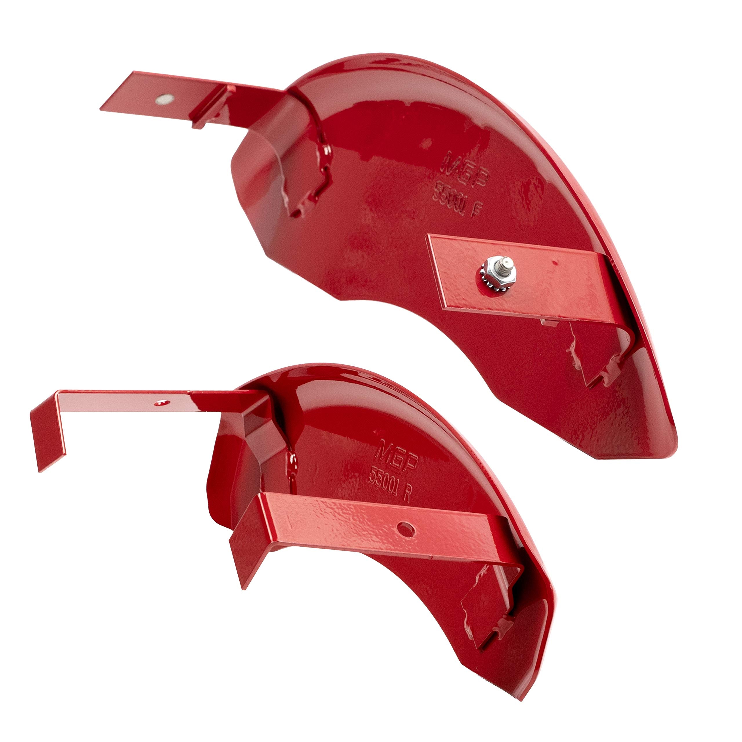 MGP Caliper Covers with 2011-2018 RAM 1500 Compatible, 2019-2024 1500 Classic, 2013-23' 1500 Eco Diesel (Fits 18"+ Wheels) Powder-Coated Finish, 4 PCS Front and Rear (Red - Hemi Engraving)