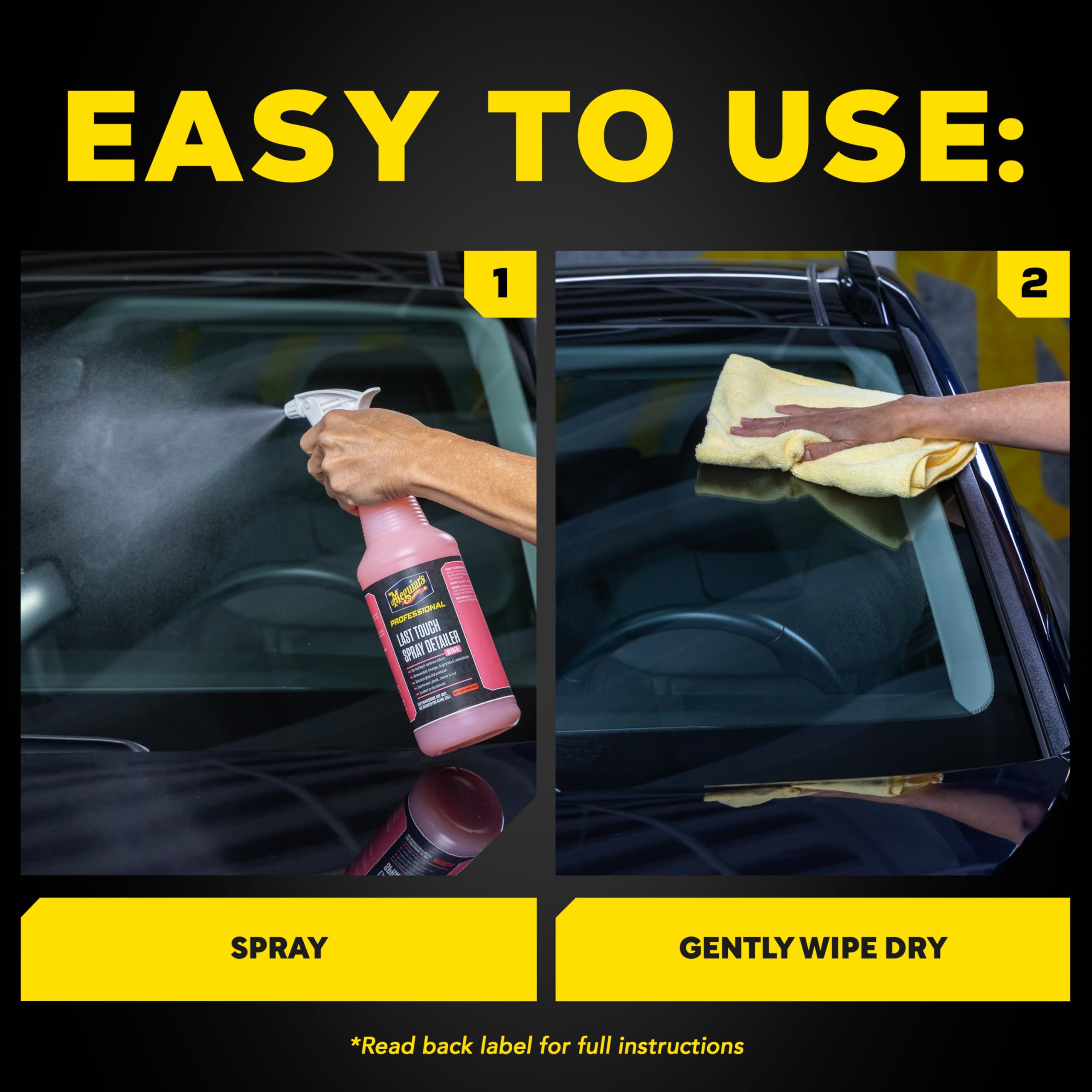 Meguiar's D15501 Last Touch Spray Detailer, Great for Use as Lubricant Clay, creates a Showroom Shine, Removes Dust, Smudges, Fingerprints and More, Versatile Use and Enhances Protection, 1 Gallon