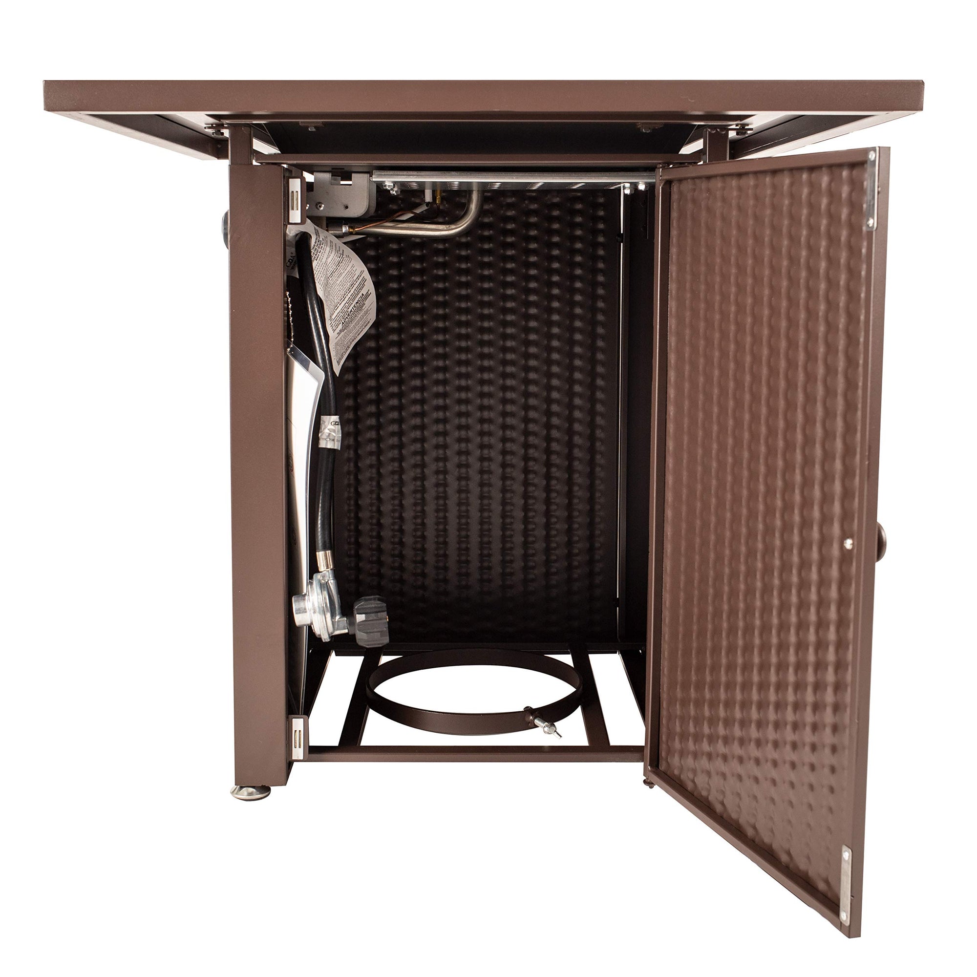Grant Table Pleasant Hearth OFG007TF Gas Fire Pit, Mocha
