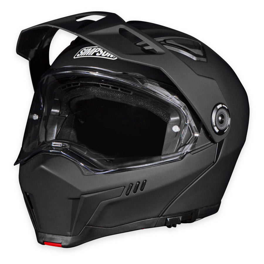 Journey Bandit Simpson Motorcycle Helmet - Matte Black - 2XL | Off Road Dirt Bike UTV Motocross ATV | Modular Full-Face Flip Up | Clear Pinlock Anti-Fog Visor Shield | DOT ECE Certified (JB32X)