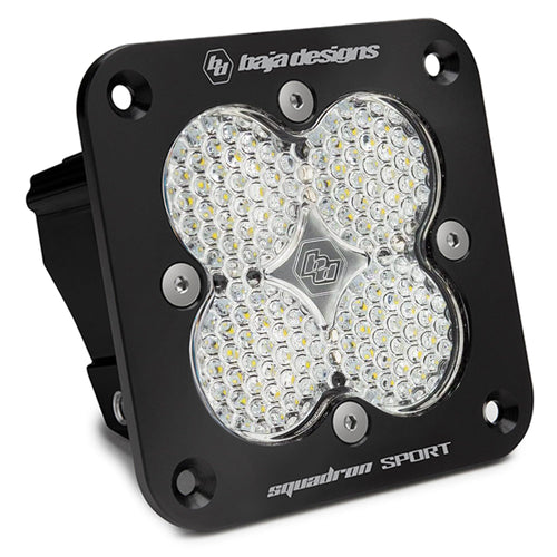 Baja Designs Flush Mount Squadron Sport LED Auxiliary Light for Jeeps, Off-Road 4x4, Trucks, UTV, ATV, SUV (Work Scene; Clear)