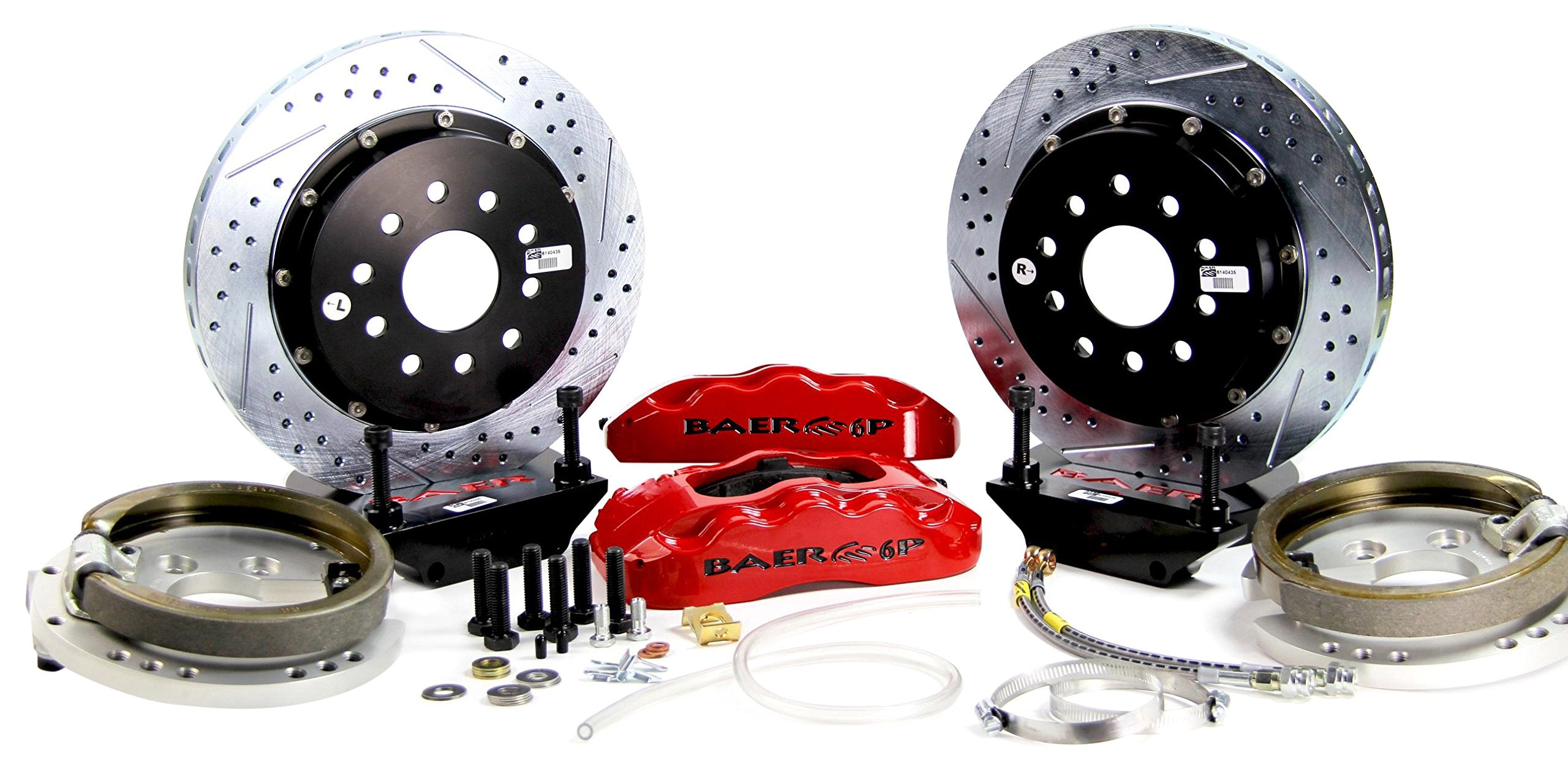BAER BRAKES Brake System 4262290R-BKCZ (13" Rear Pro+ w/Park Brake Red 79-84 Mustang 4 Lug), 1 Pack