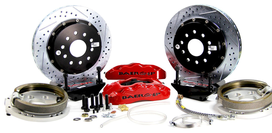 BAER BRAKES Brake System 4262290R-BKCZ (13" Rear Pro+ w/Park Brake Red 79-84 Mustang 4 Lug), 1 Pack