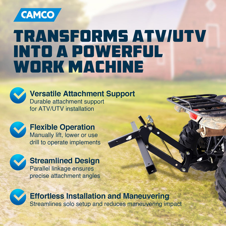 Camco Black Boar ATV/UTV Manual Implement Lift, 50 Inches (66013)