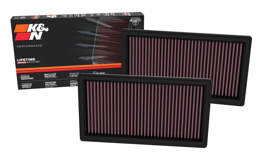K&N Engine Air Filter: Premium, High Performance, Washable, Replacement Filter, Compatible with 2022-2023 Land Rover Range Rover/Range Rover V, 33-5134