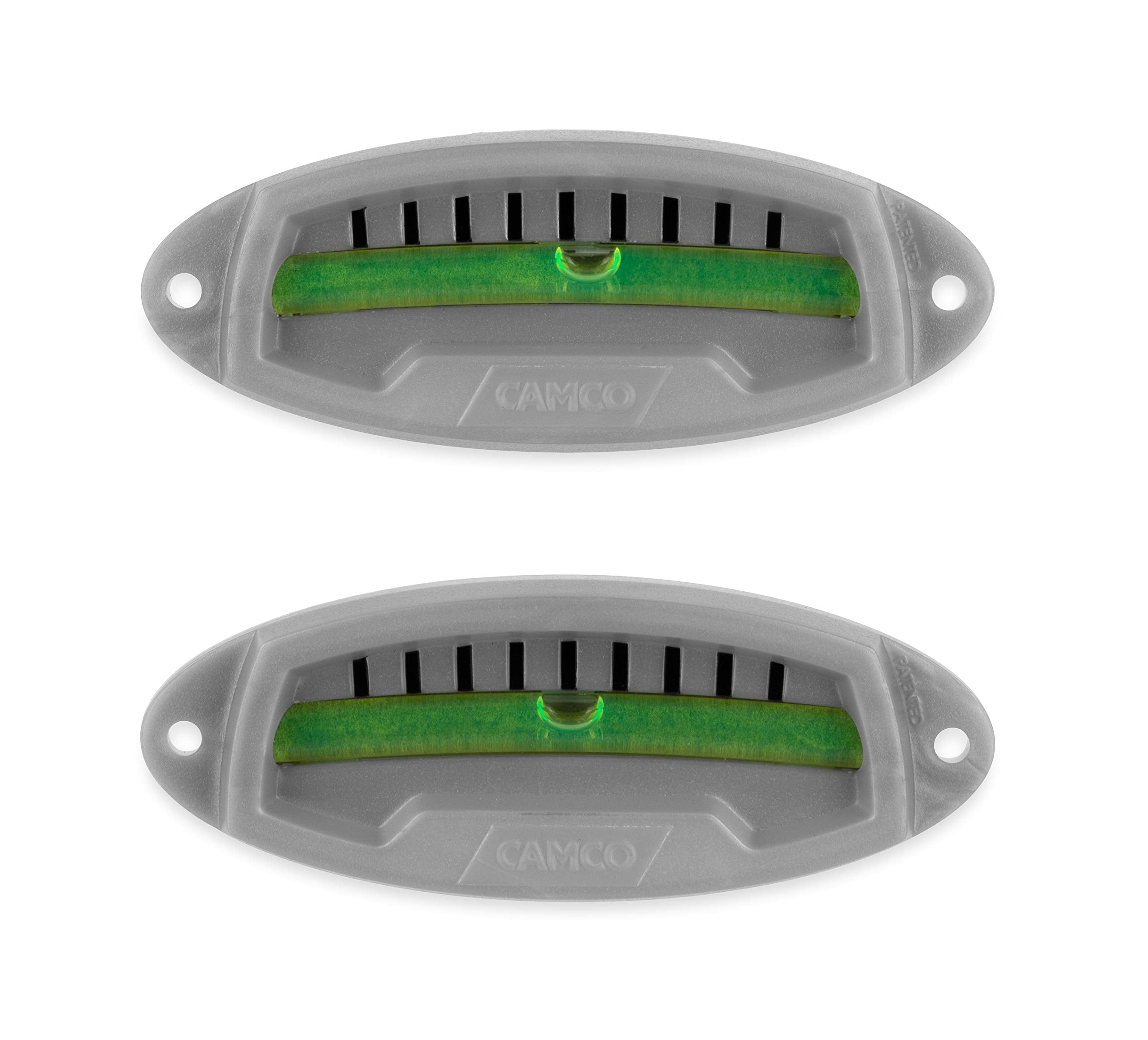 Camco Bubble Levels Utility Trailer - Features Graduated Markings for Easy RV Leveling - Easy Install w/Screws or Self-Adhesive Tape - 2-Pack (25503)