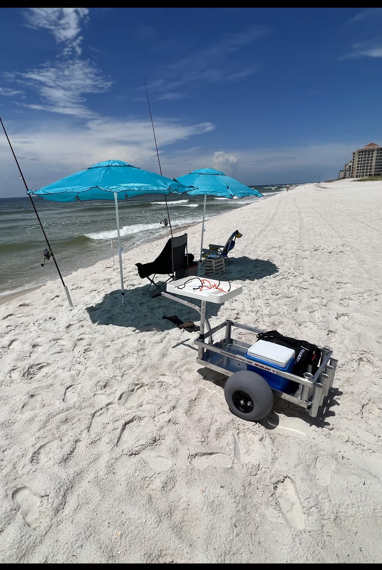 Balloon Beach Tires-Bimini Beach Wagon-Solid Aluminum Bed-Hitch Receiver Included-Made in USA