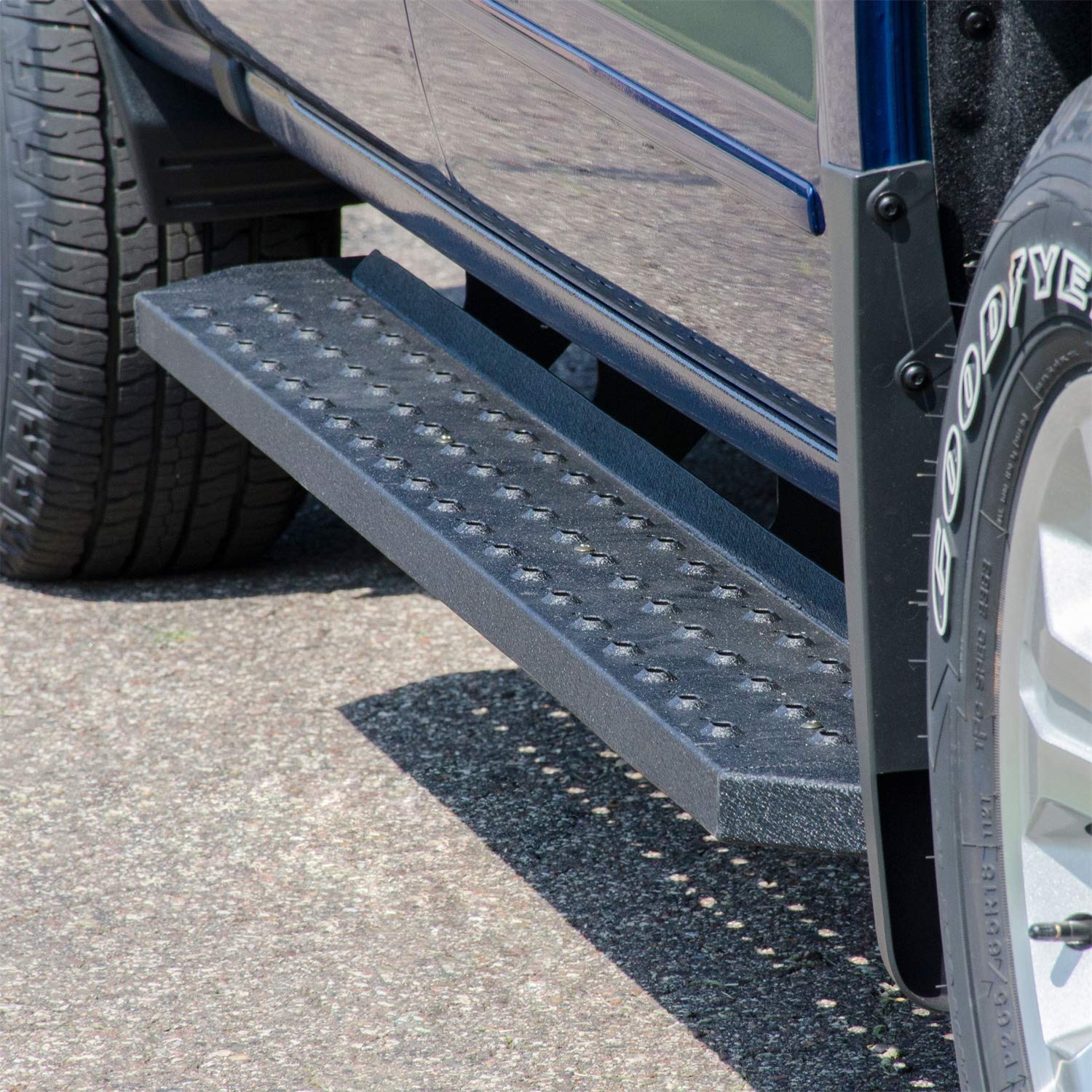 RidgeStep Commercial Aries C2891 Running Boards 6.5 in. 91 in. Length VersaTrac Brackets Sold Separately Textured Black Powder Coat Carbon Steel