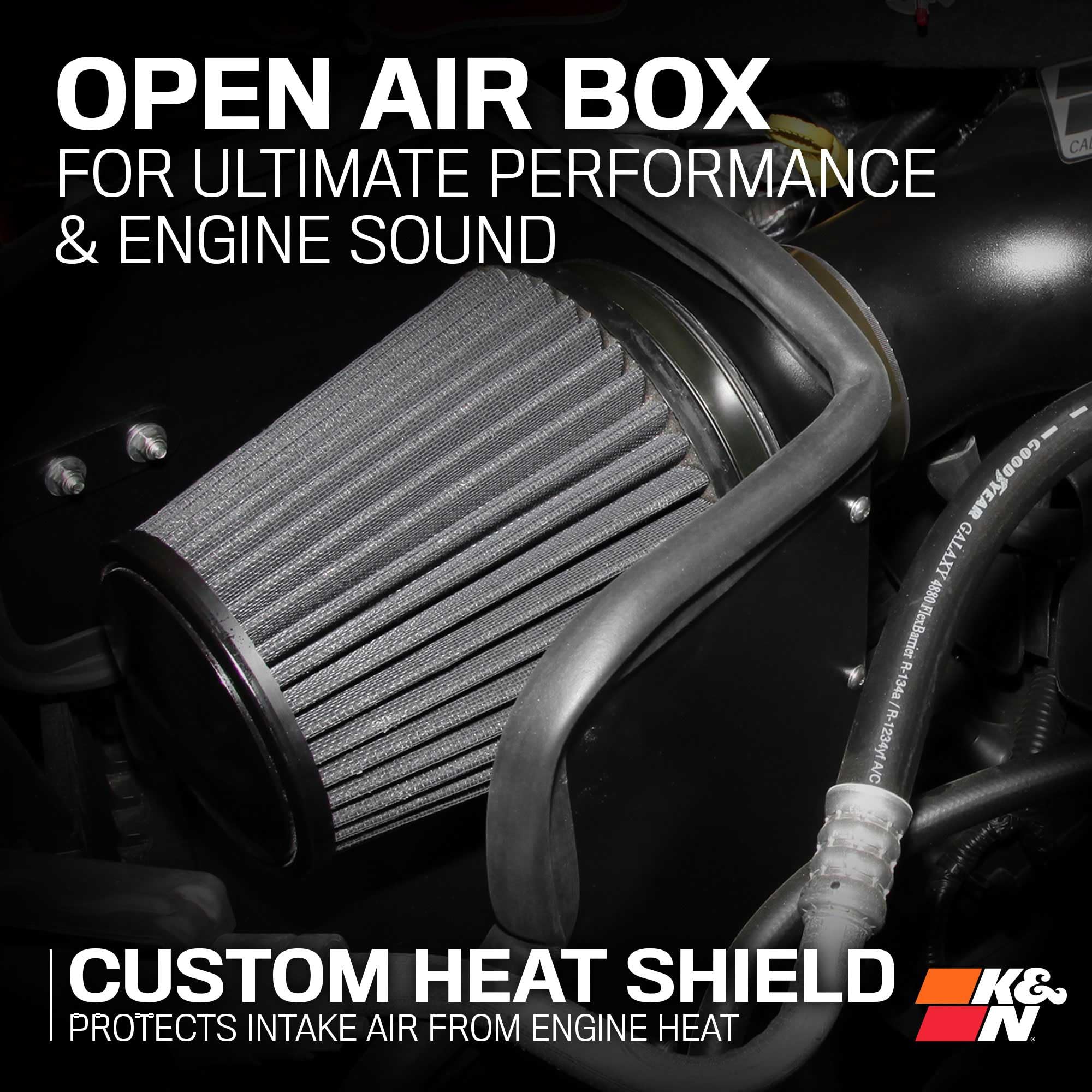 Cold Air Intake System K&N: Dry-Flow Air Filter, Increase Performance & Towing: Compatible with 2009-2021 RAM/DODGE 1500 Classic, 1500, 2500, 3500, 71-1561