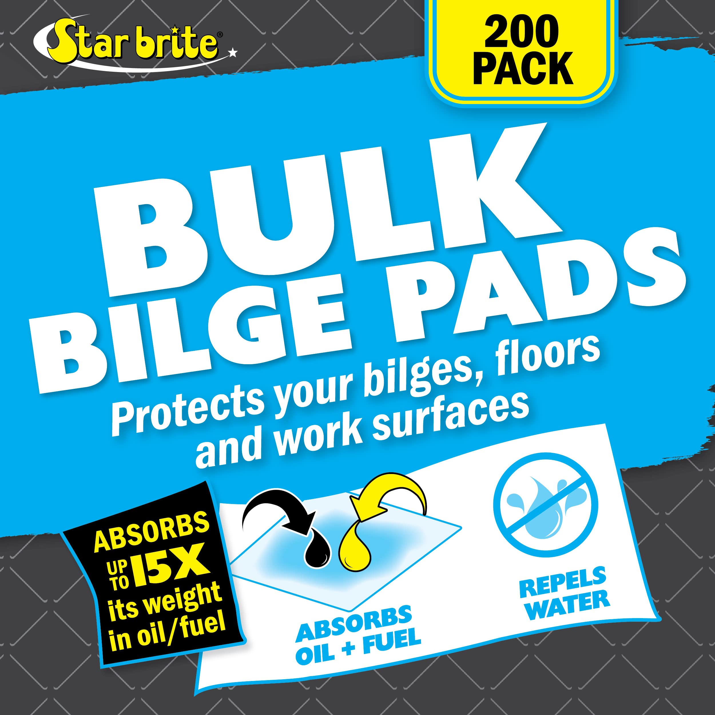 Bulk STAR BRITE Bilge Pads 17 x 19 Single Weight (200 Bail) (091820)