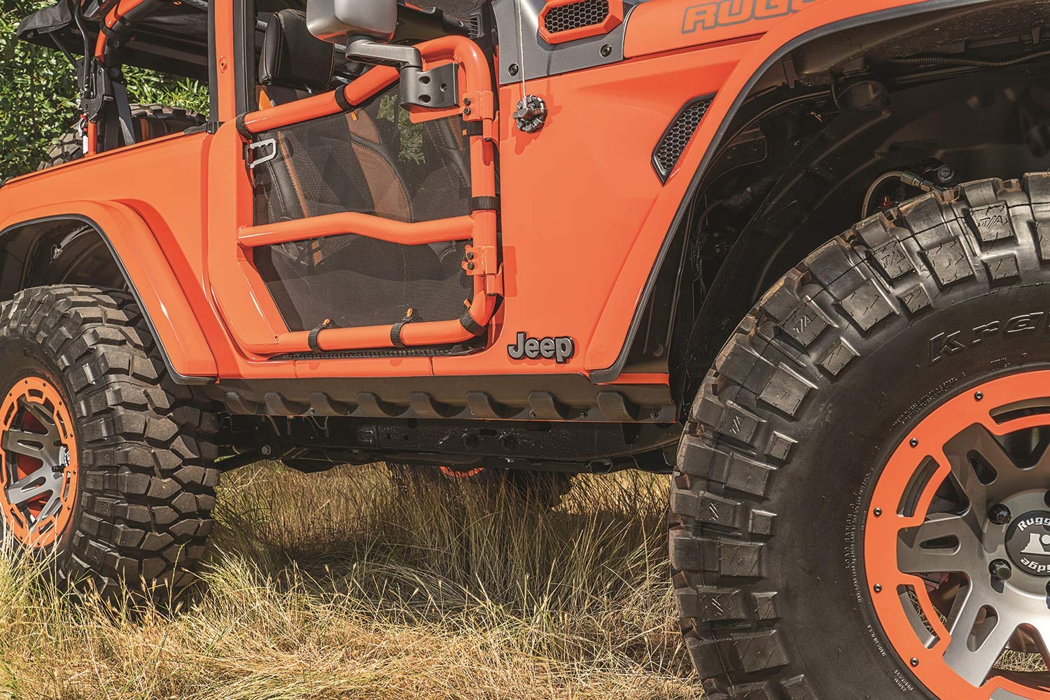 Rocker Guard Rugged Ridge 11651.62, Body Armor; 18-Current Jeep Wrangler JL 2-Door