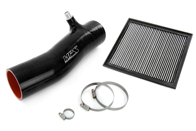 Black Silicone HPS Air Intake Kit with Air Filter Compatible for 2016-2023 Toyota Tacoma 3.5L V6, 827-725WB