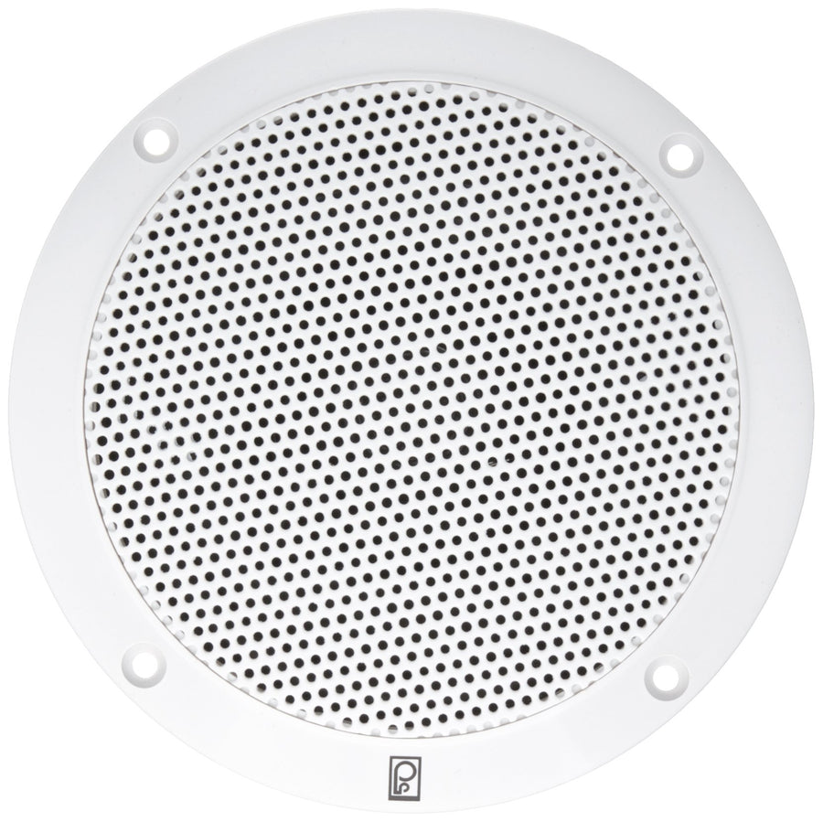 5-Inch Poly-Planar Round Flush-Mount Marine Speakers, White (Pair) MA-4055W