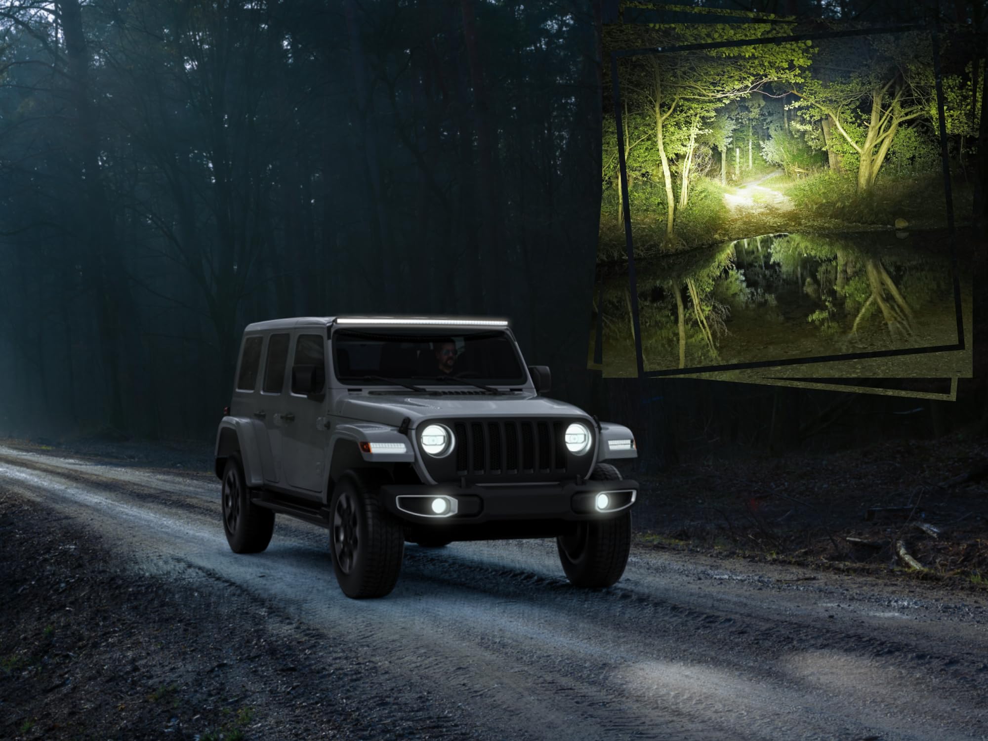 Hella Tough Black Magic 50 Inch Slim LED Lightbar- Performance High Beam Off-Road Light for Pickup Trucks, ATV, SUV, 4x4, Jeep, Tractors / 358197331