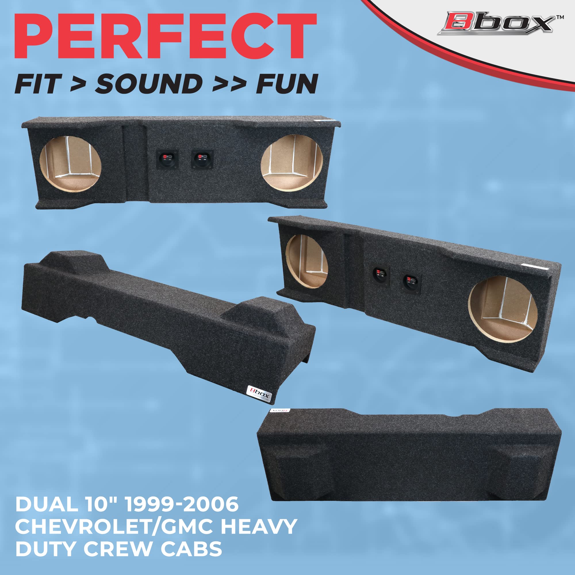 Atrend B Box Series A162-10Cp 10-Inch Dual Down-Fire Enclosure for Heavy Duty Crew Cabs 2000 and Up
