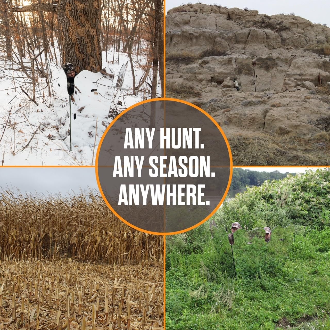 Summit Outdoors Predator GhostBlind Hunting Ground Blind 4-Panel Reflective Hunting Blind