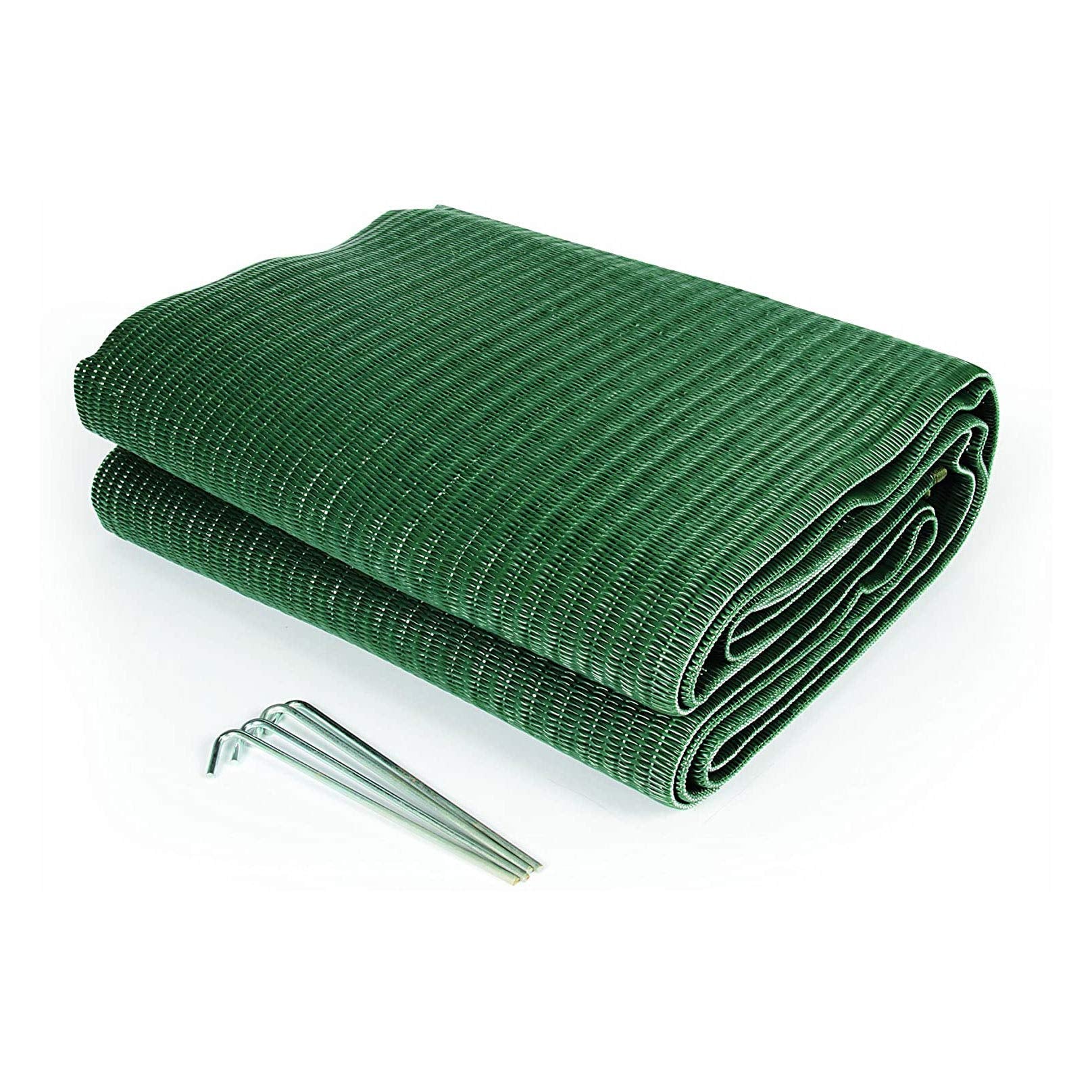 Reversible Camco 42880 Awning Leisure Mat-6' X 9', Green