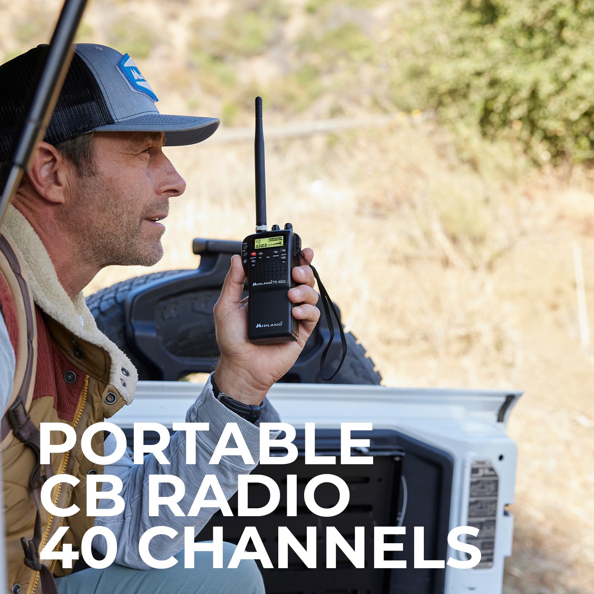 Midland Handheld 75-822 CB Radio & Mobile CB Radio – Walkie Talkie with 40 Channels, NOAA Weather Alerts, Long Range, Compatible with CB Antennas