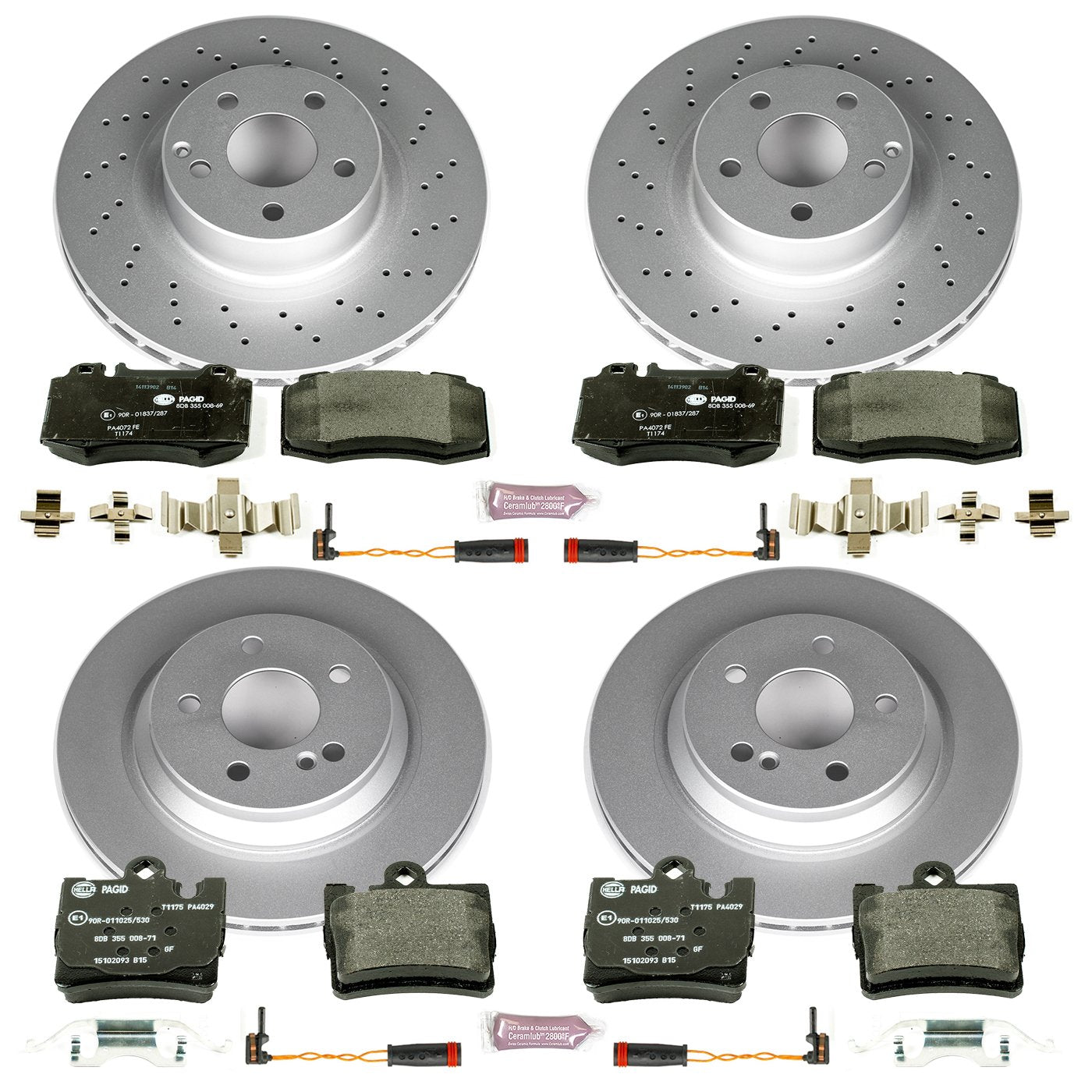Euro-Stop Power Stop Brake Kit For Mercedes-Benz CL500 1999-2003, Mercedes-Benz S430 2000-2002, Mercedes-Benz S500 2000-2003 [Model Specific]