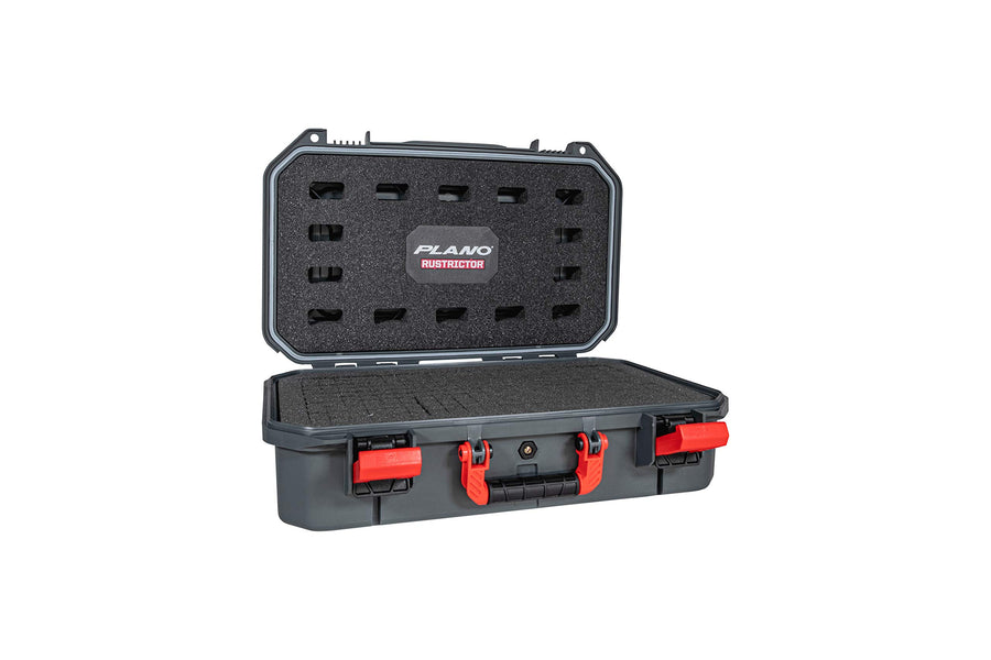 Plano All-Weather XL Rustrictor Pistol Case, Anti-Rust Gun Case, TSA Approved, Holds Up To 4 Guns, Comfortable Molded-In Handle, 360 Degree Damage Protection, Black