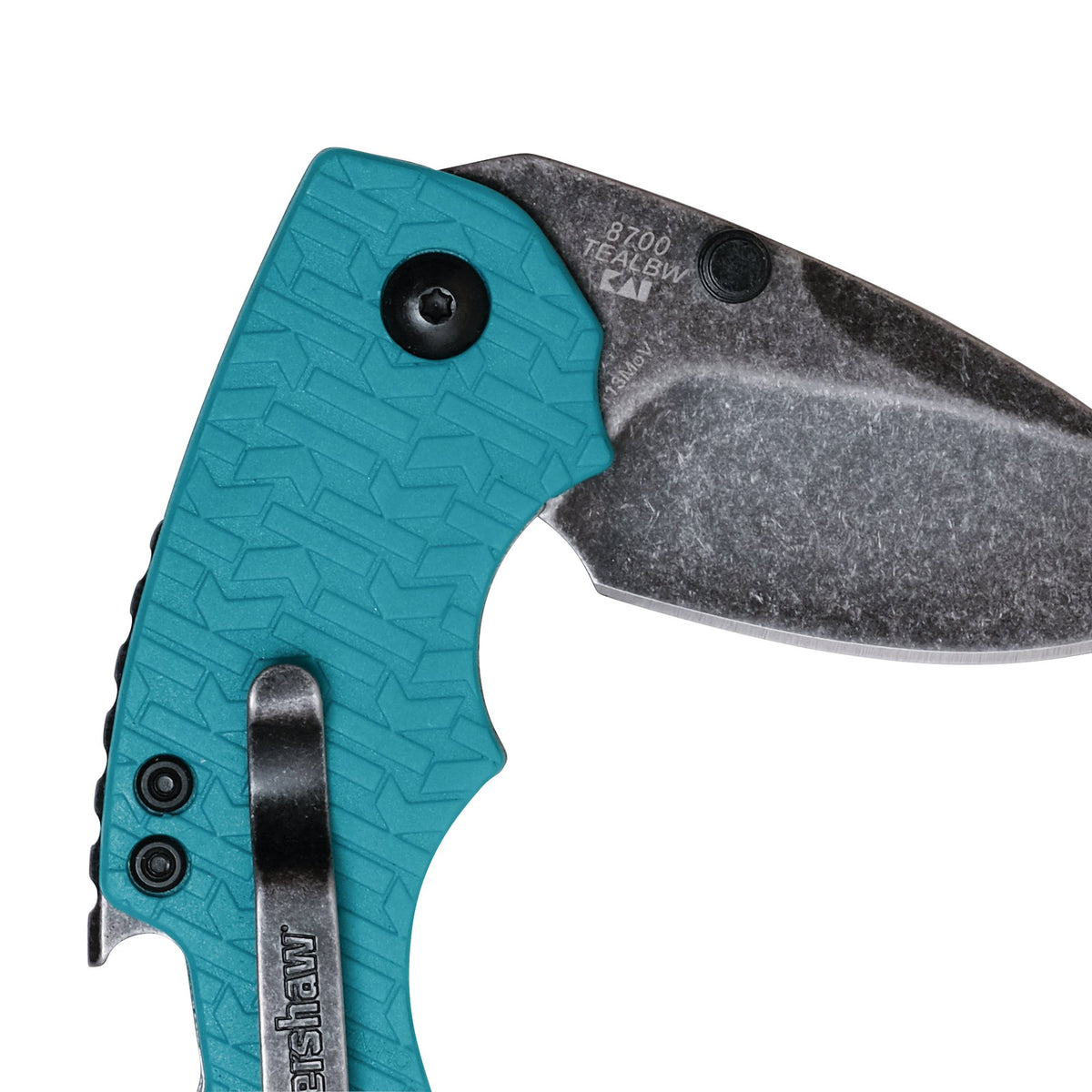 Kershaw Teal Shuffle Multifunction Folding Pocket Knife (8700TEALBW), 2.4 In. 8Cr13MoV Black Oxide Steel Blade with Blackwash Finish, Includes Thumbstud and Reversible Pocketclip; 2.8 oz.