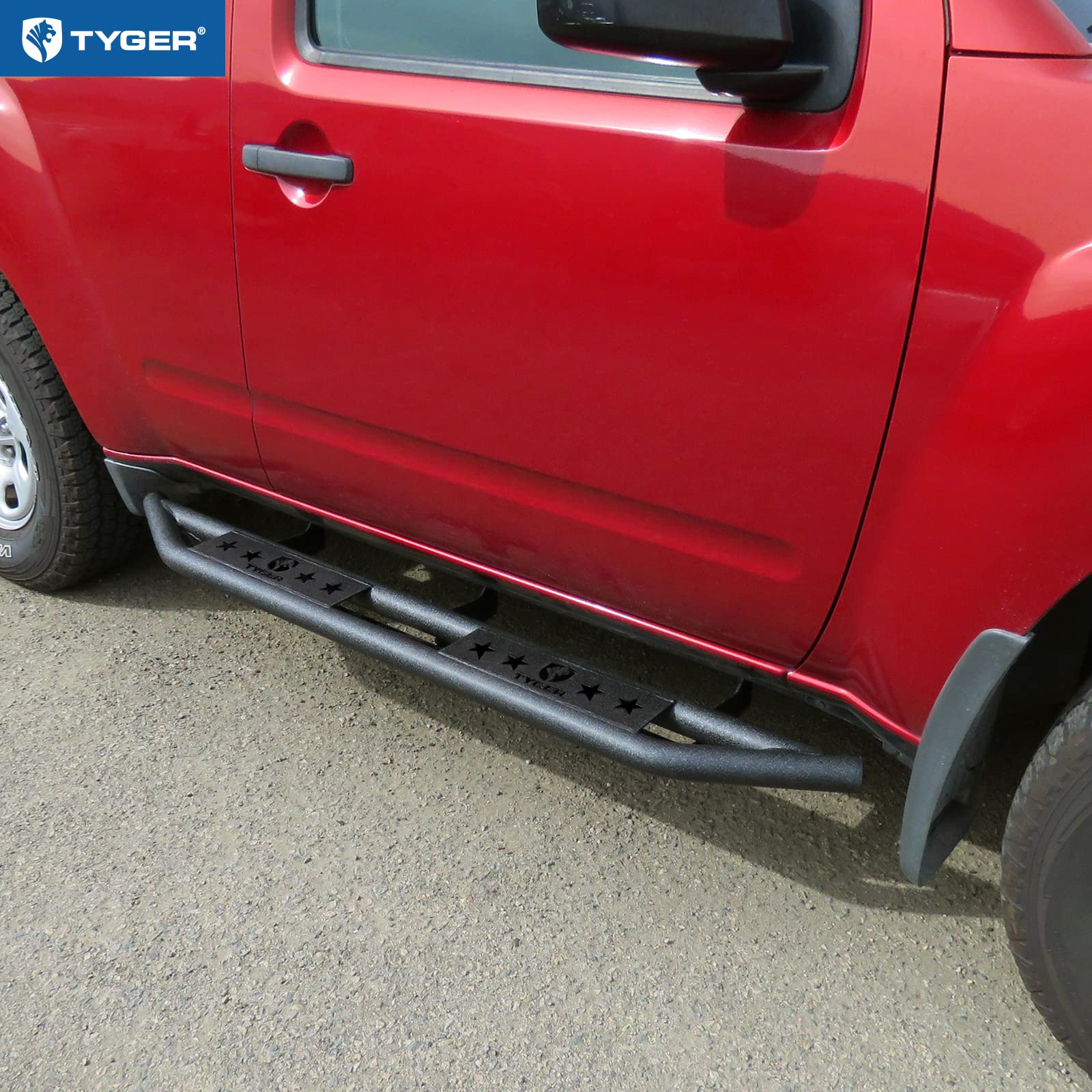 Tyger Auto Compatible with 2005-2015 Nissan Xterra Star Armor | TG-AM2N20338 | Side Step Rails Nerf Bars Running Boards, Textured Black