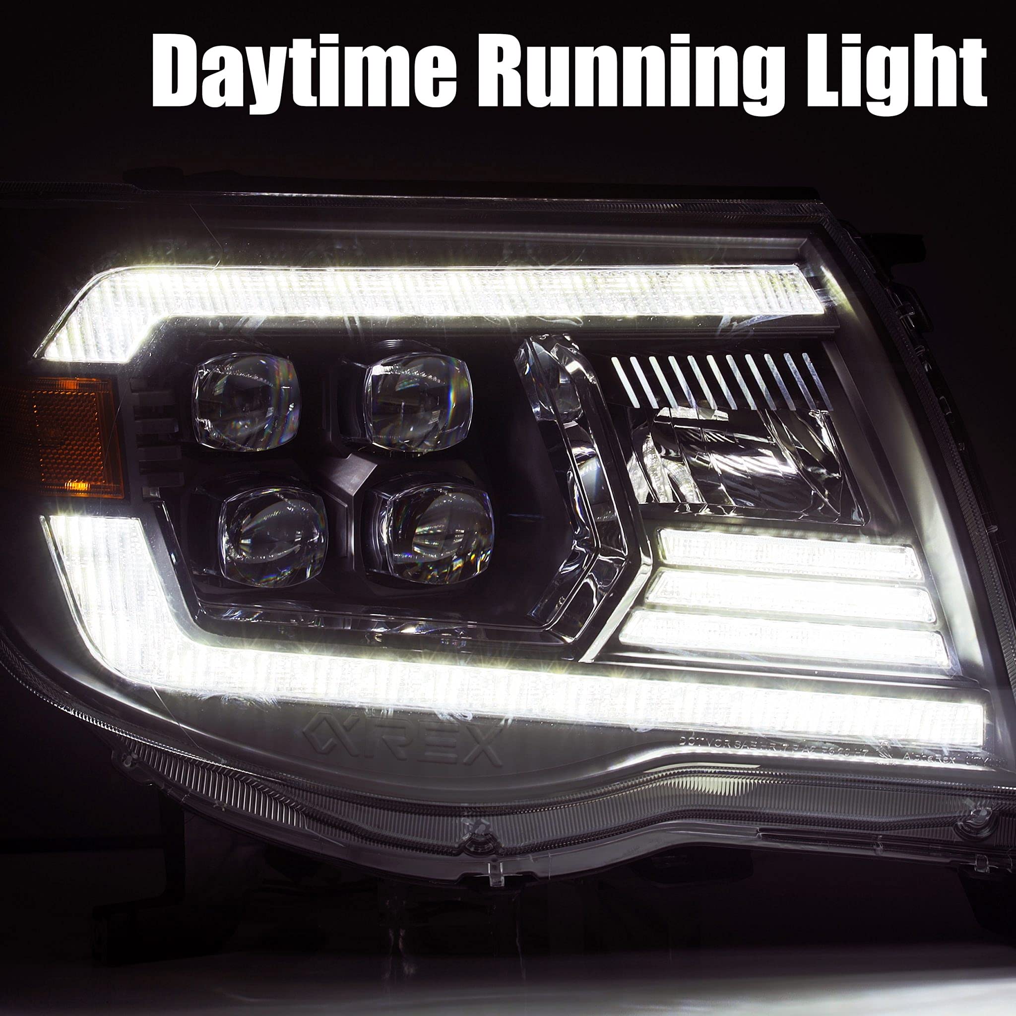 880742 AlphaRex USA Nova Series Projector Headlights fits Toyota Tacoma,Clear