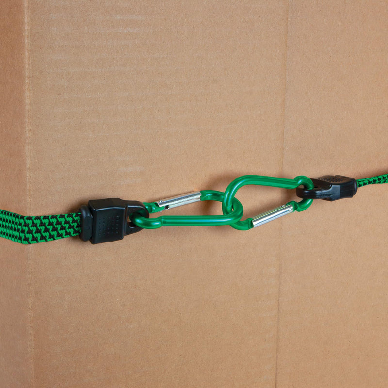 W1452 Performance Tool 18-Inch Flat Bungee w/ Carabiner - Heavy-Duty, Secure and Versatile Bungee Cord for Home, Automotive and Outdoor Use