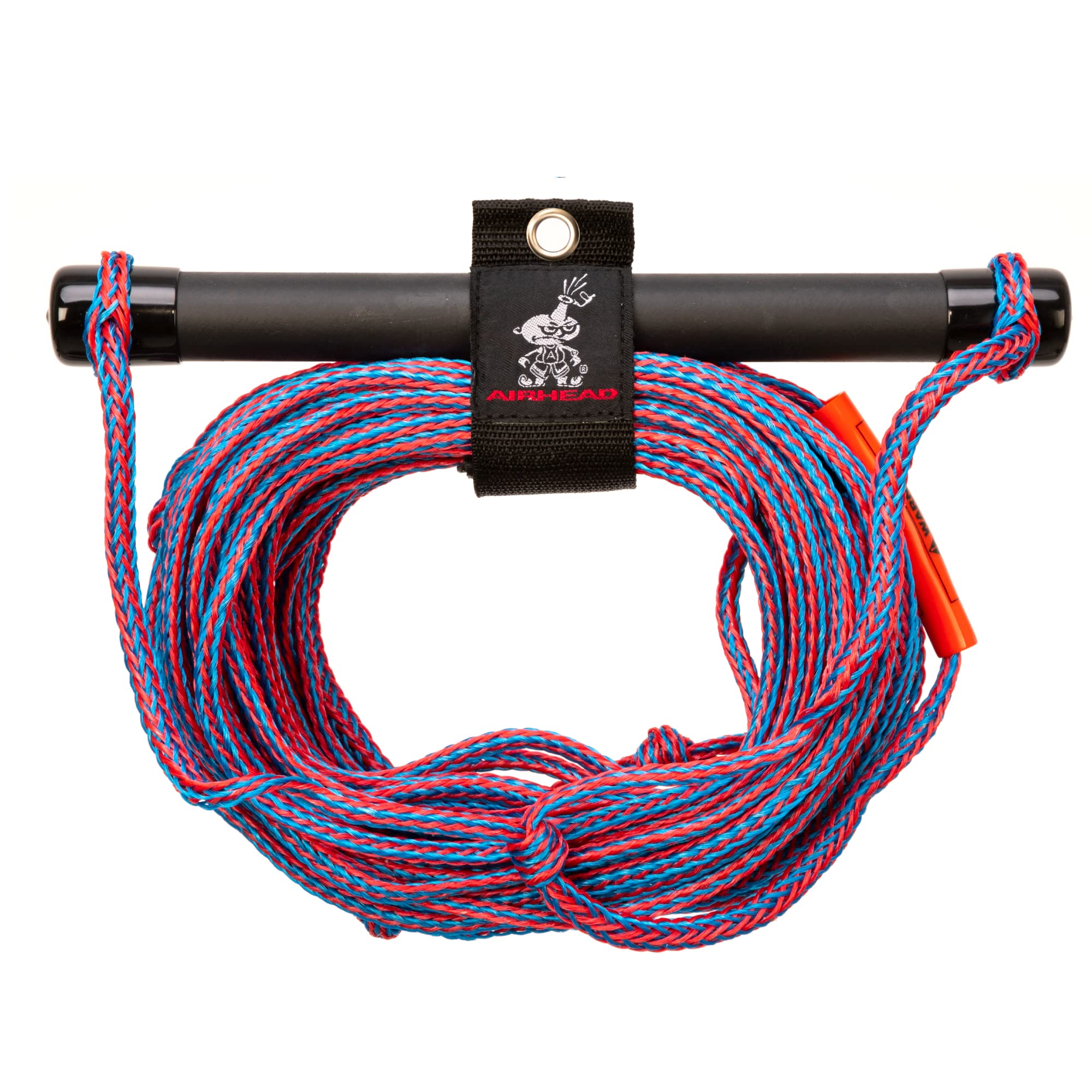 Water Ski Rope Airhead with Rubber Handle, 1 Section, 75-Feet