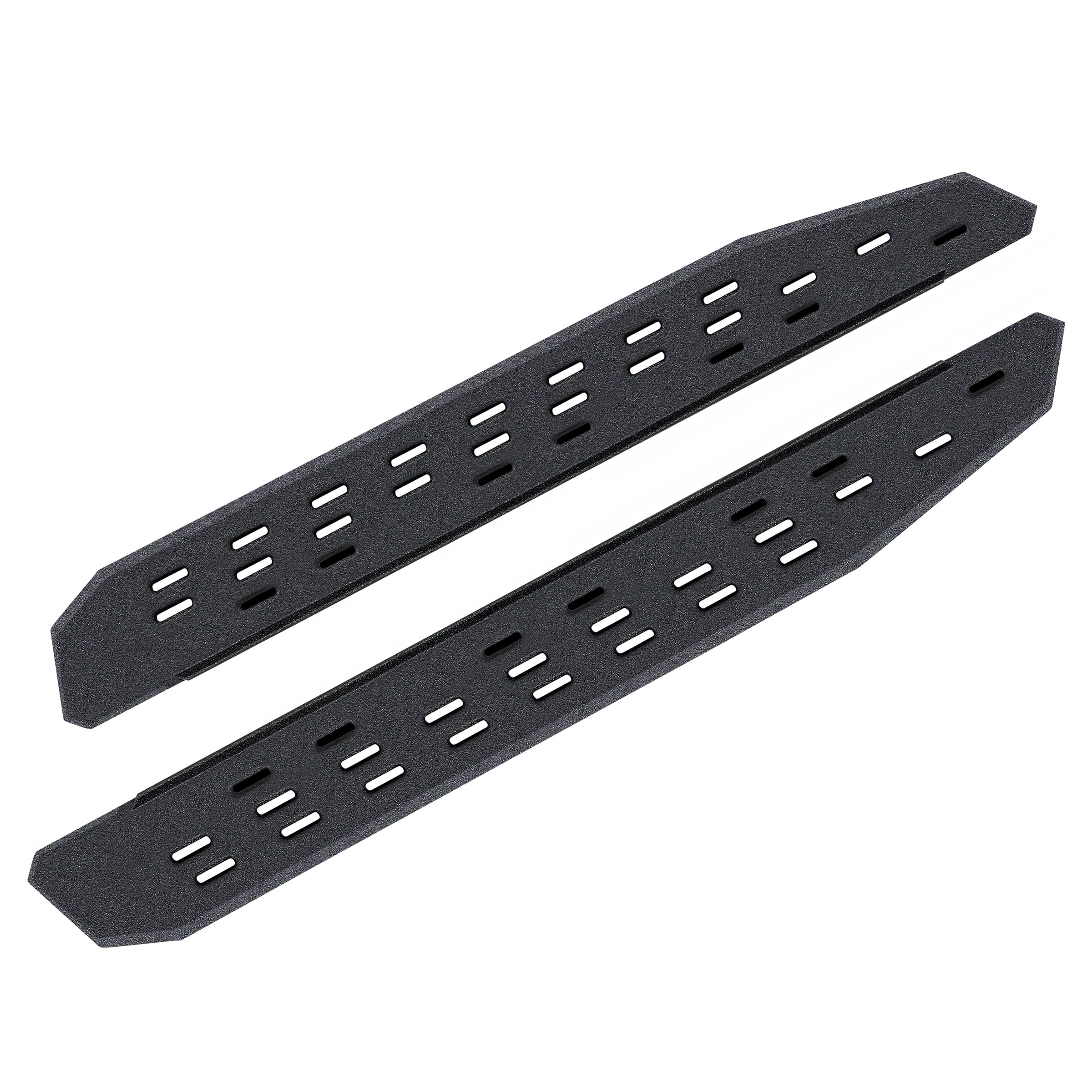 RB30 Running Boards Go Rhino | 57", Galvanized Steel, Protective Bedliner Coating | 69600057T